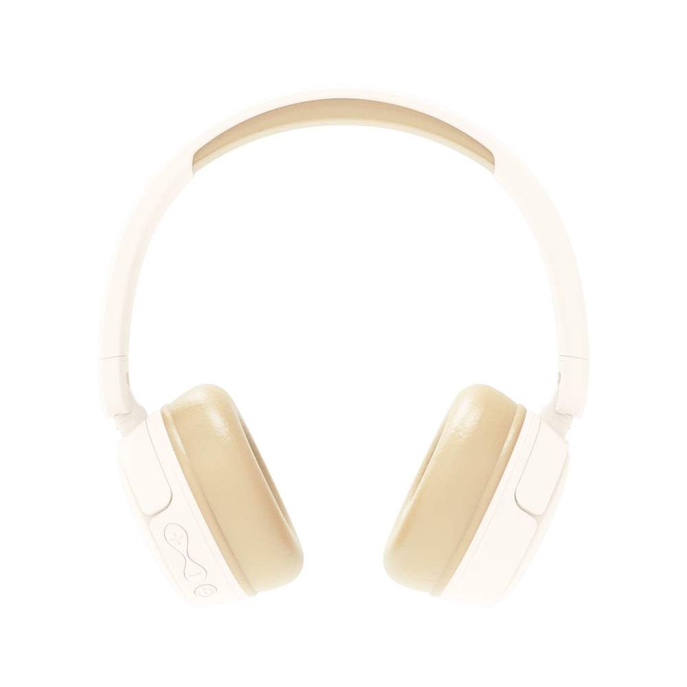 White wireless online headphones