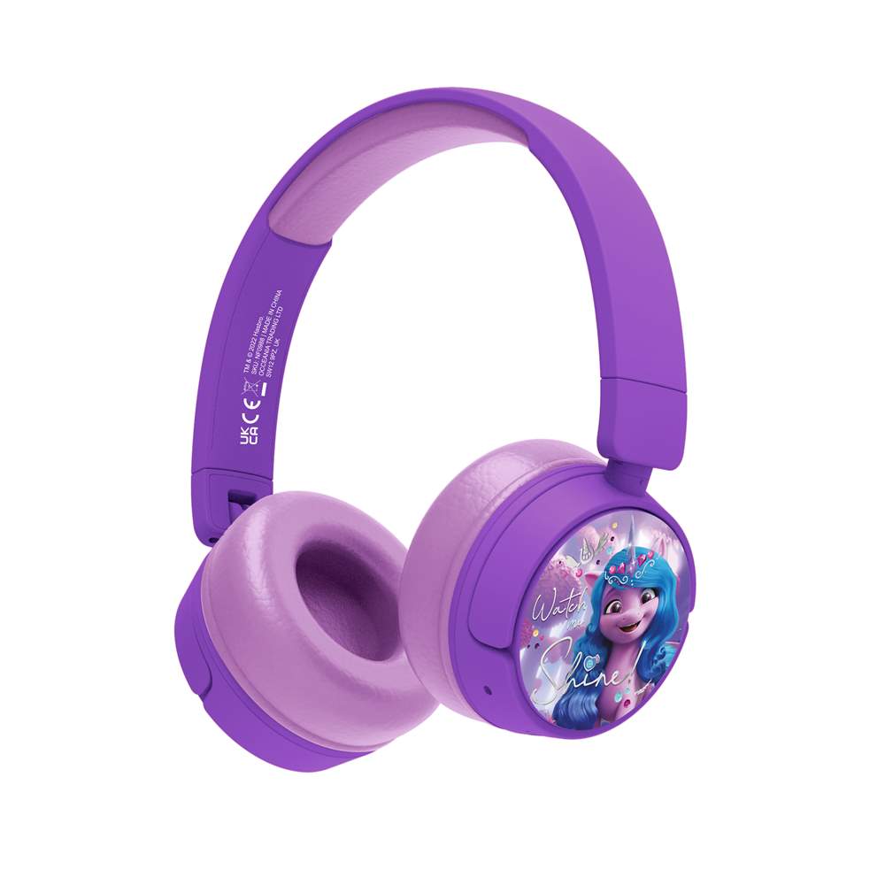 Purple wireless outlet headphones