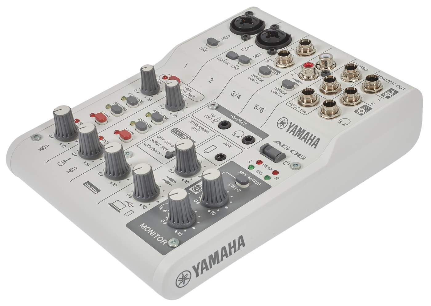 YAMAHA AG06 MK2 White Analogue Mixer | Kytary.ie