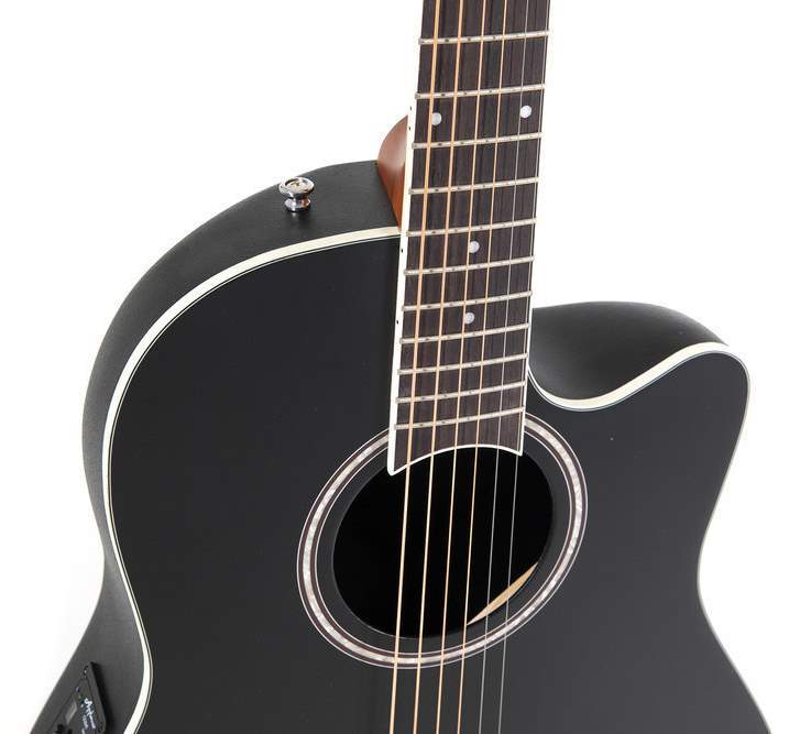 APPLAUSE AB24II CS Mid Cutaway Black Satin Electro Acoustic Guitar