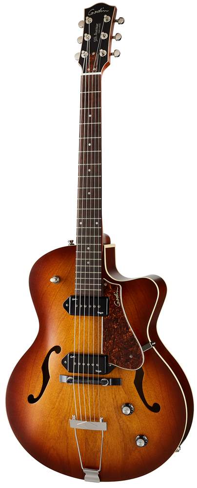 Godin 5th avenue kingpin deals cognac burst