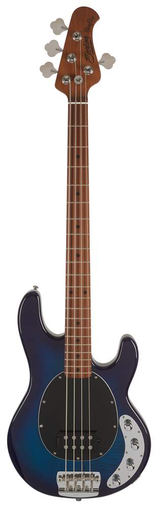 STERLING BY MUSIC MAN RAY34 Flame Maple Neptune Blue Electric Bass