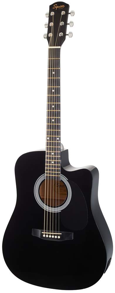 Fender acoustic deals black guitar