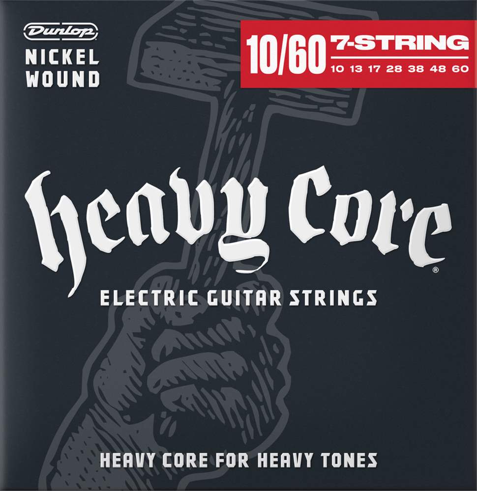 DUNLOP DHCN1060 7 Heavy Core 7 String Electric Guitar Strings