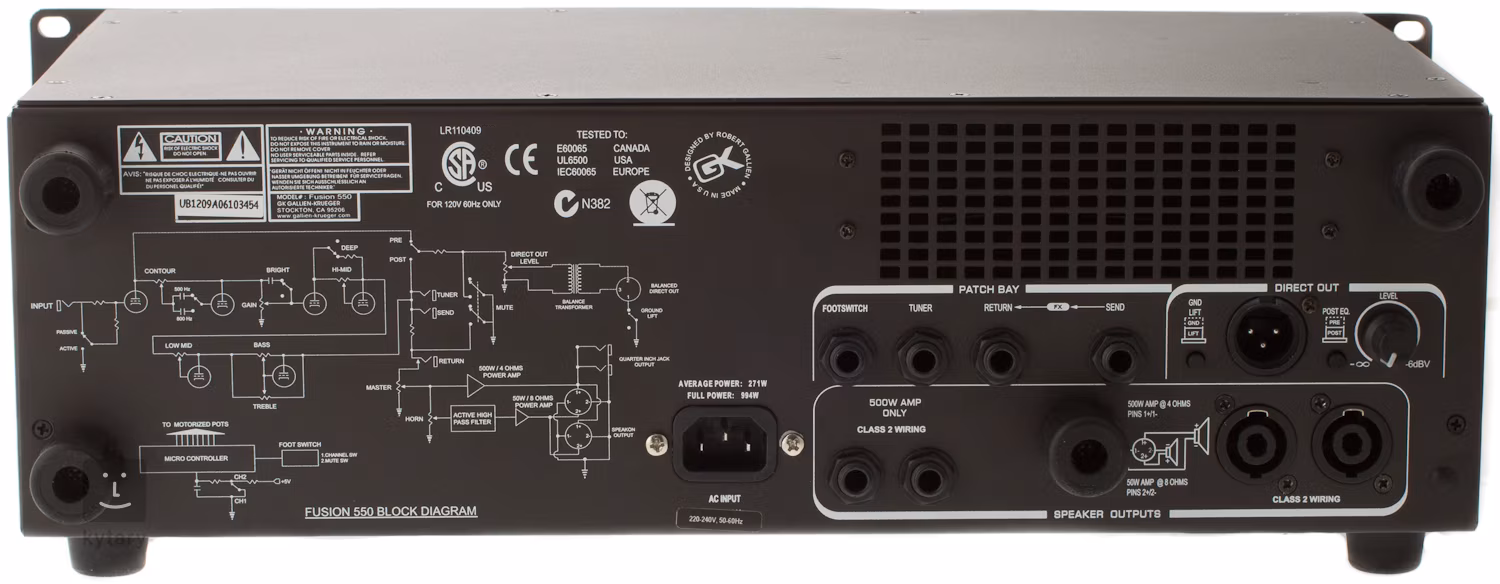 GALLIENKRUEGER Fusion 550 Bass Guitar Hybrid Amplifier