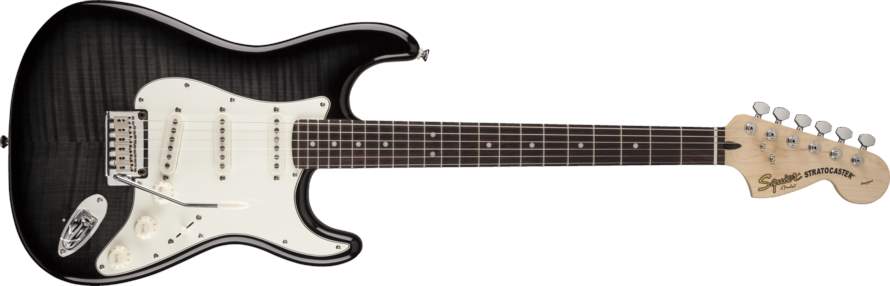 squier stratocaster flame maple top