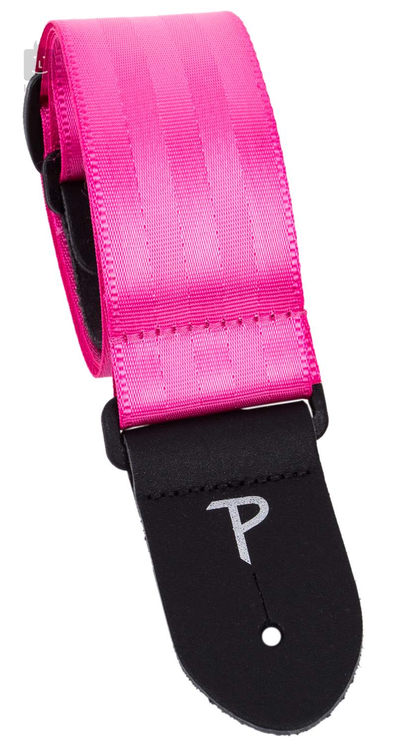 pink leather guitar strap