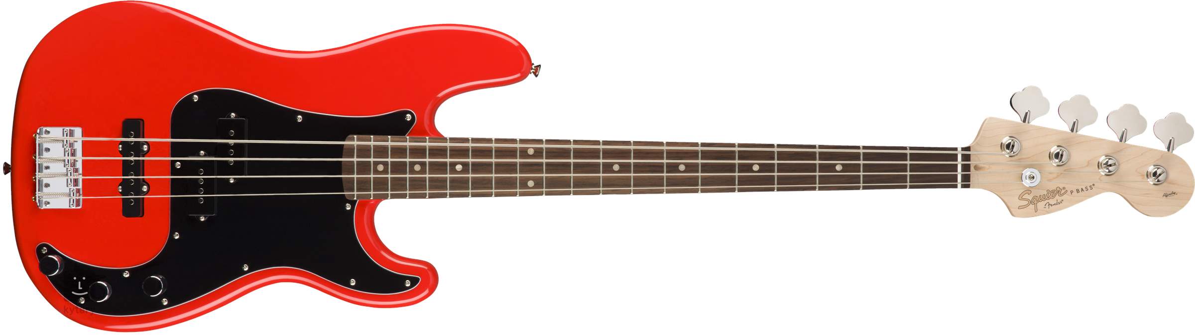 squier affinity pj bass red