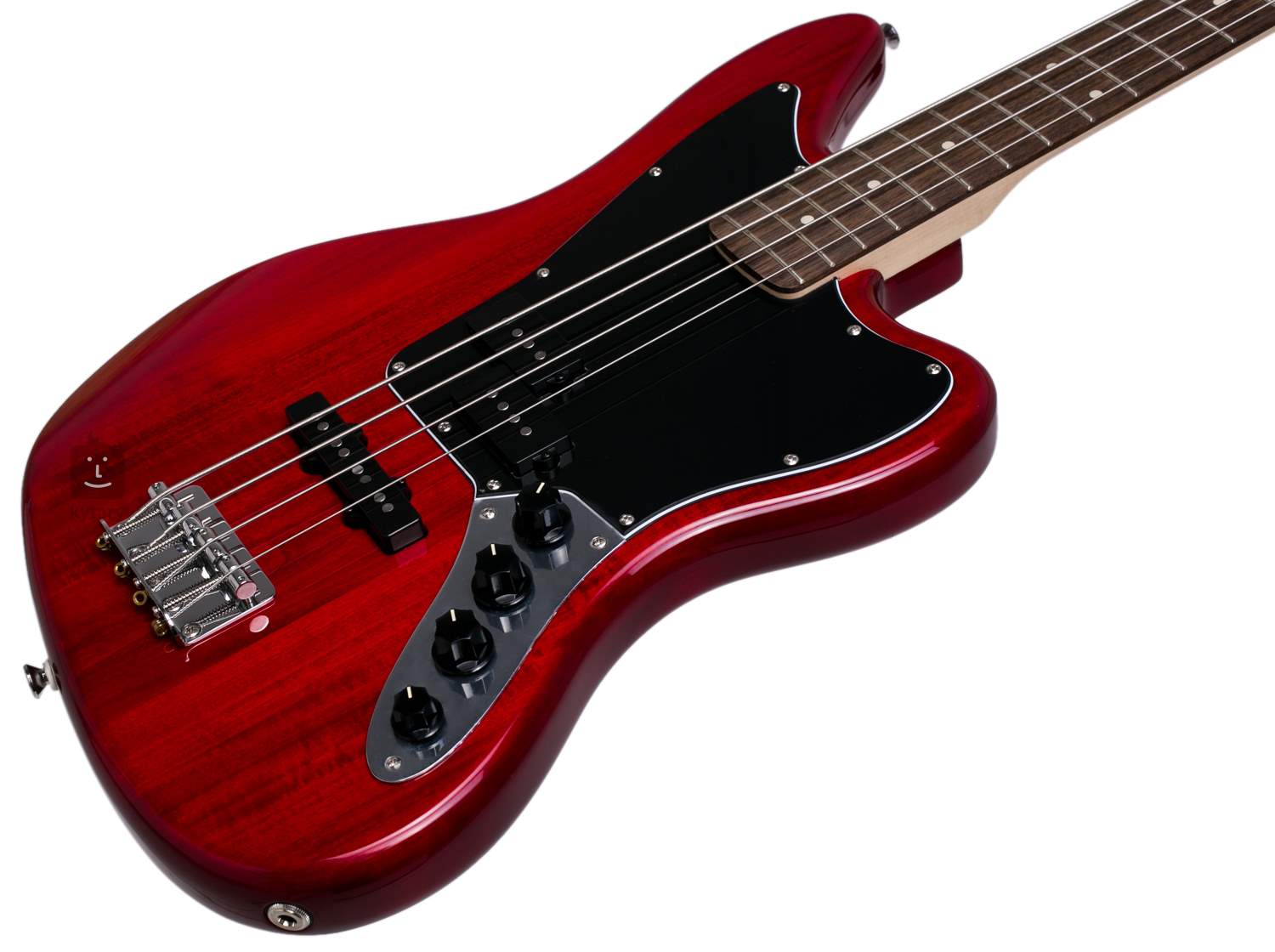 Squier jaguar bass 2025 red
