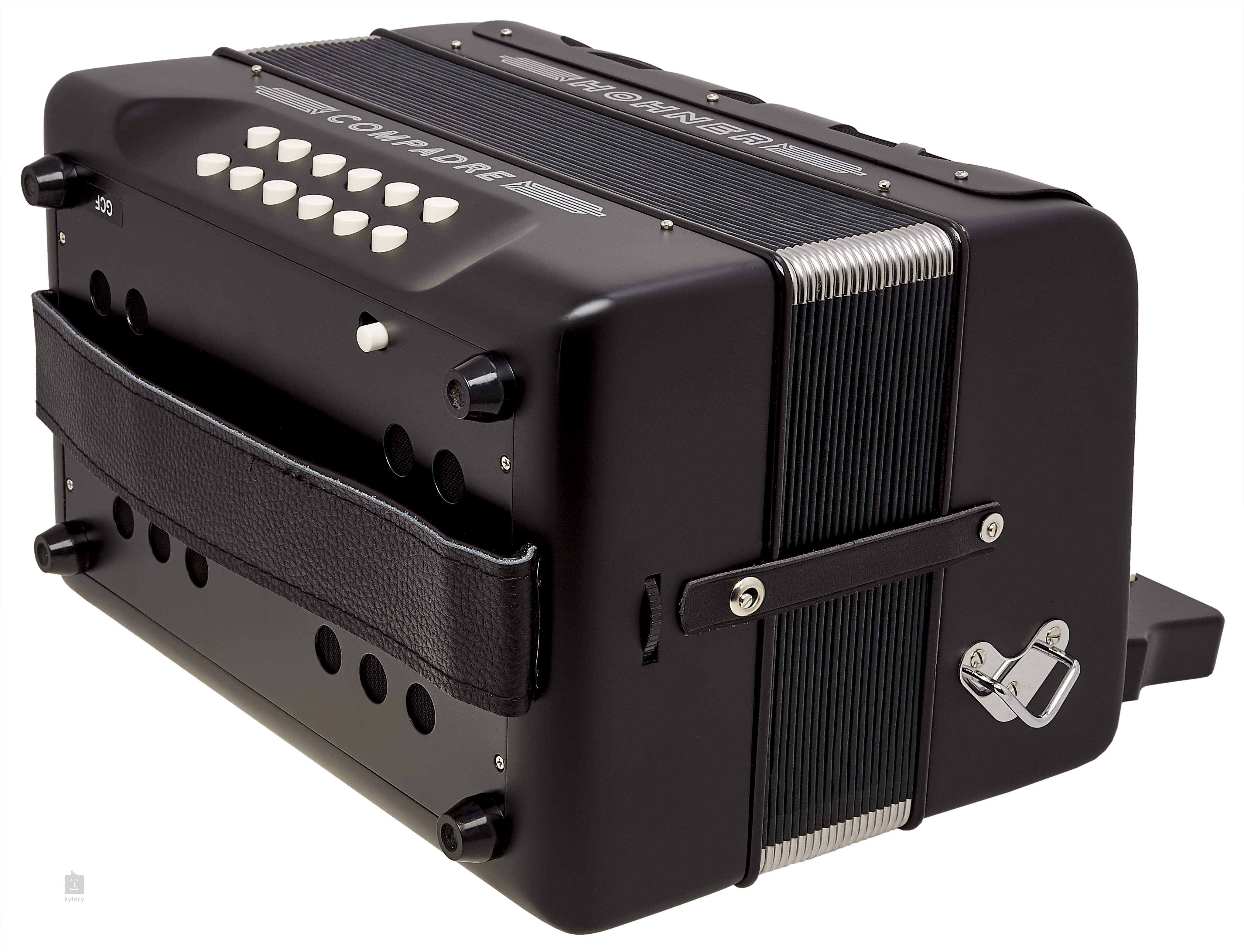 HOHNER Compadre GCF, black (opened) Diatonic Accordion