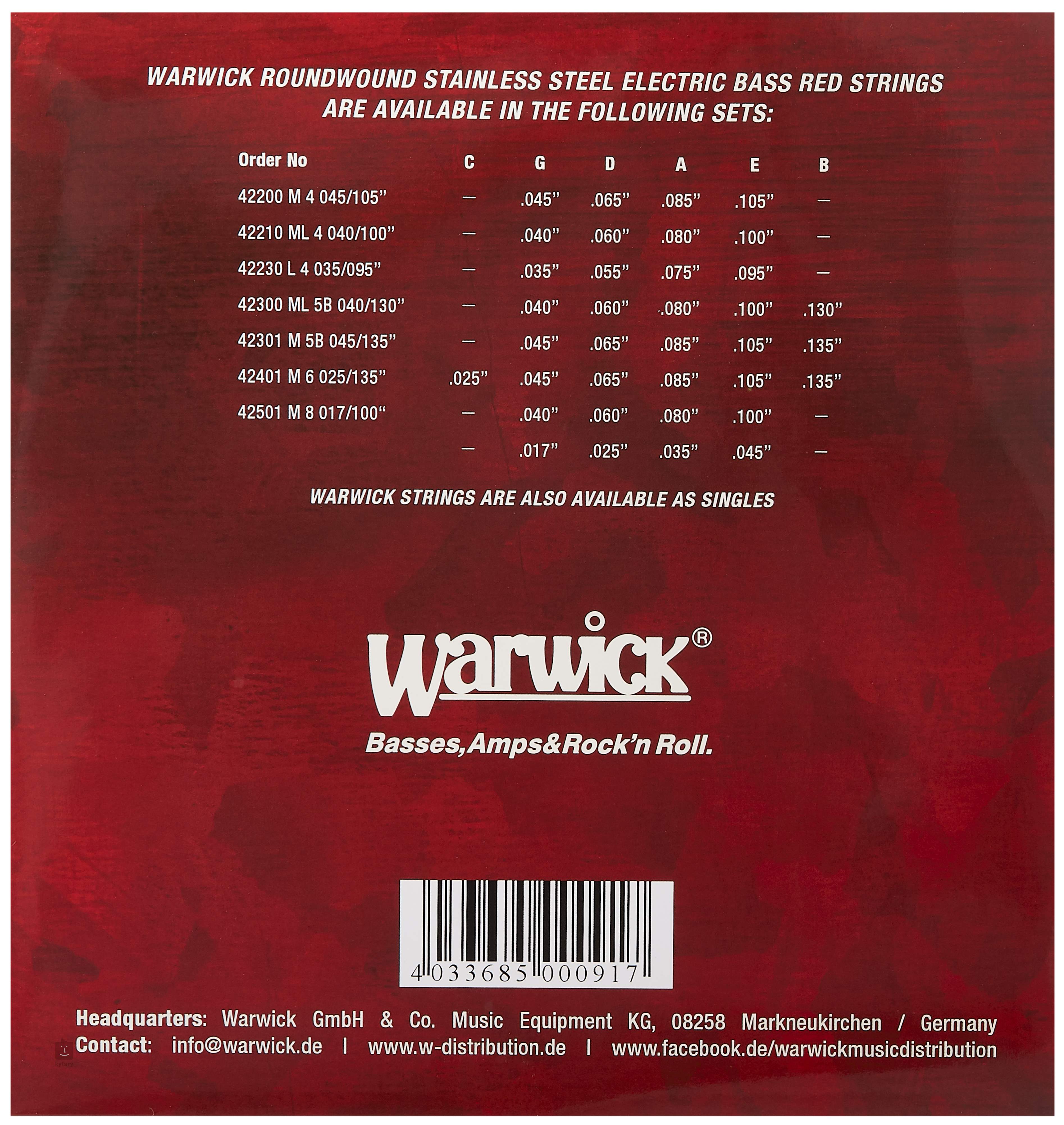 Warwick red online label bass strings