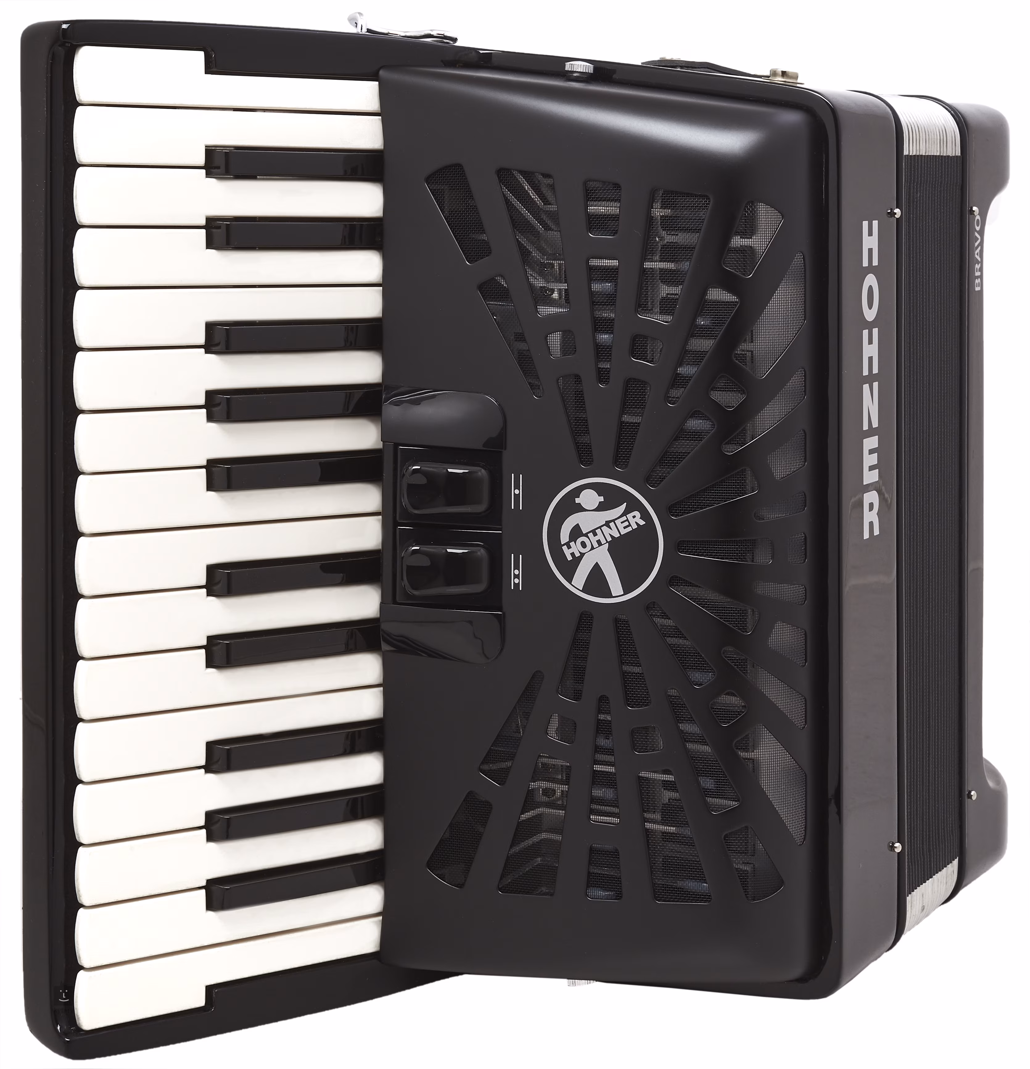 HOHNER BRAVO II 60 Black Bellow Piano Accordion Kytary.ie