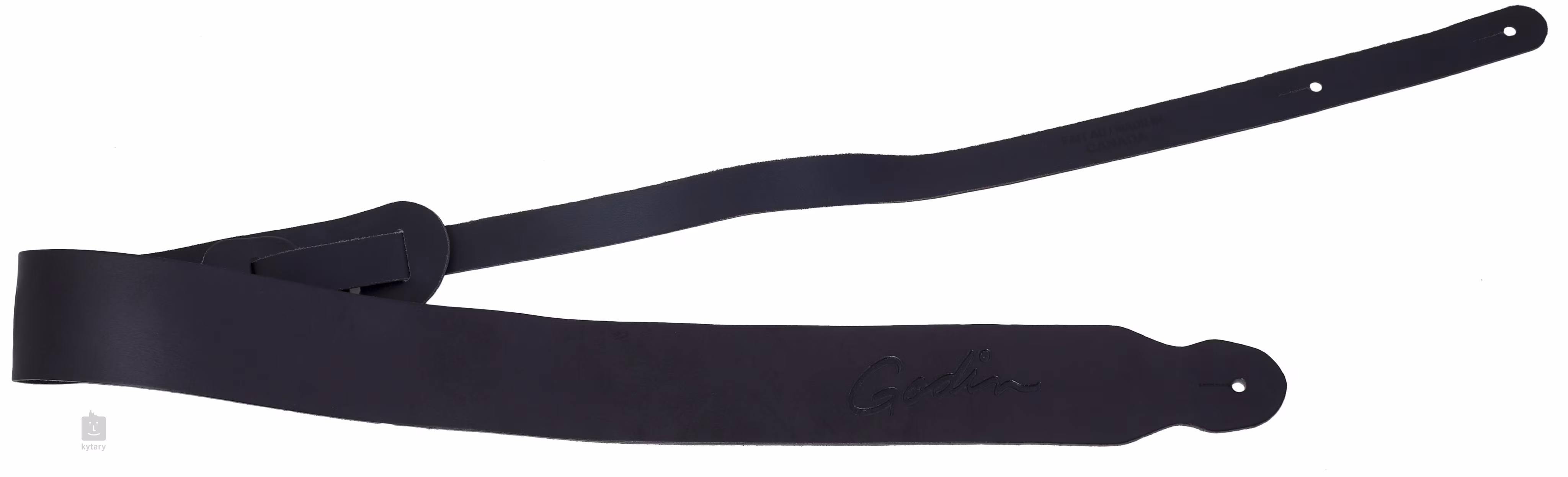 GODIN Standard Leather Black Guitar Strap