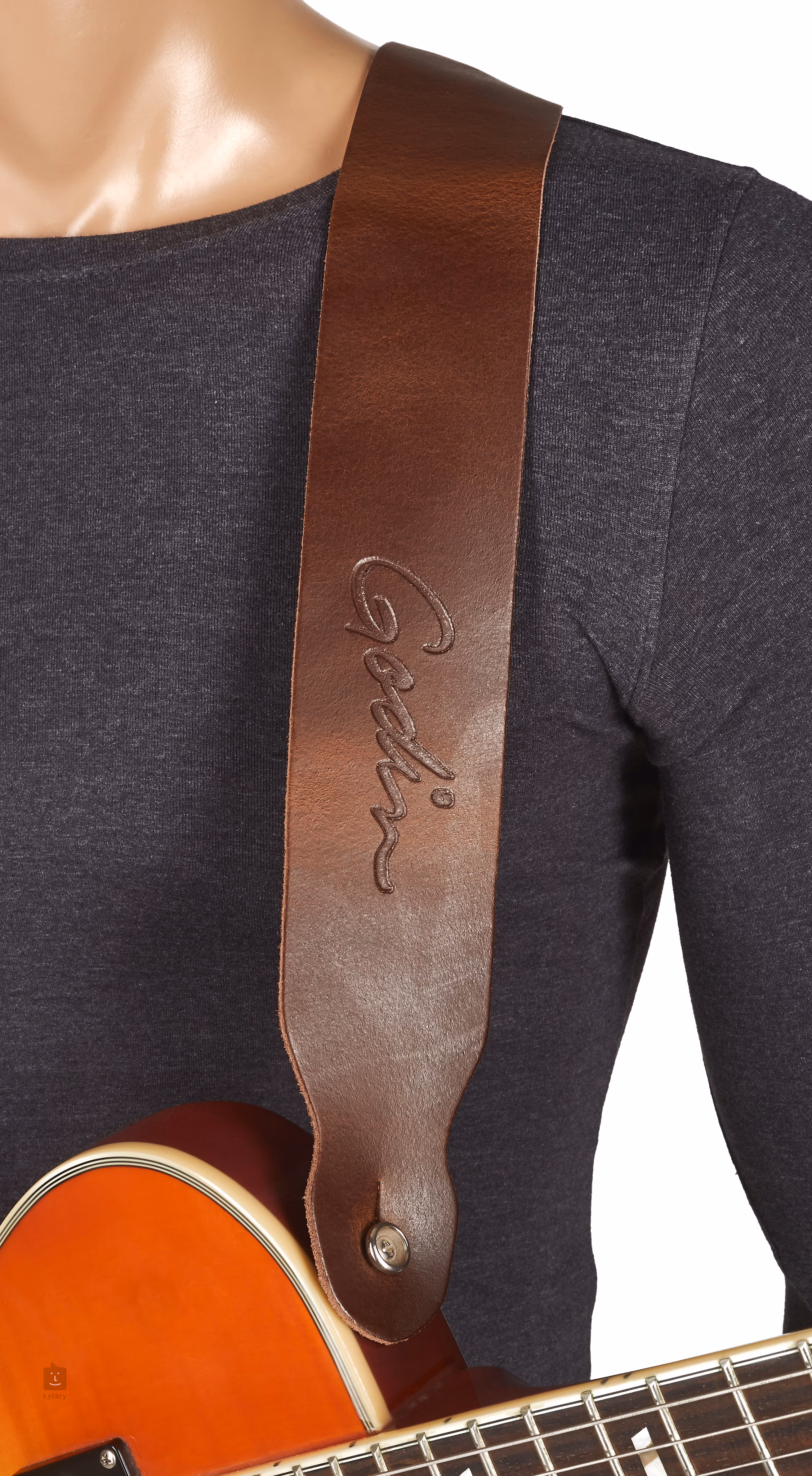 GODIN Standard Leather Brown Guitar Strap