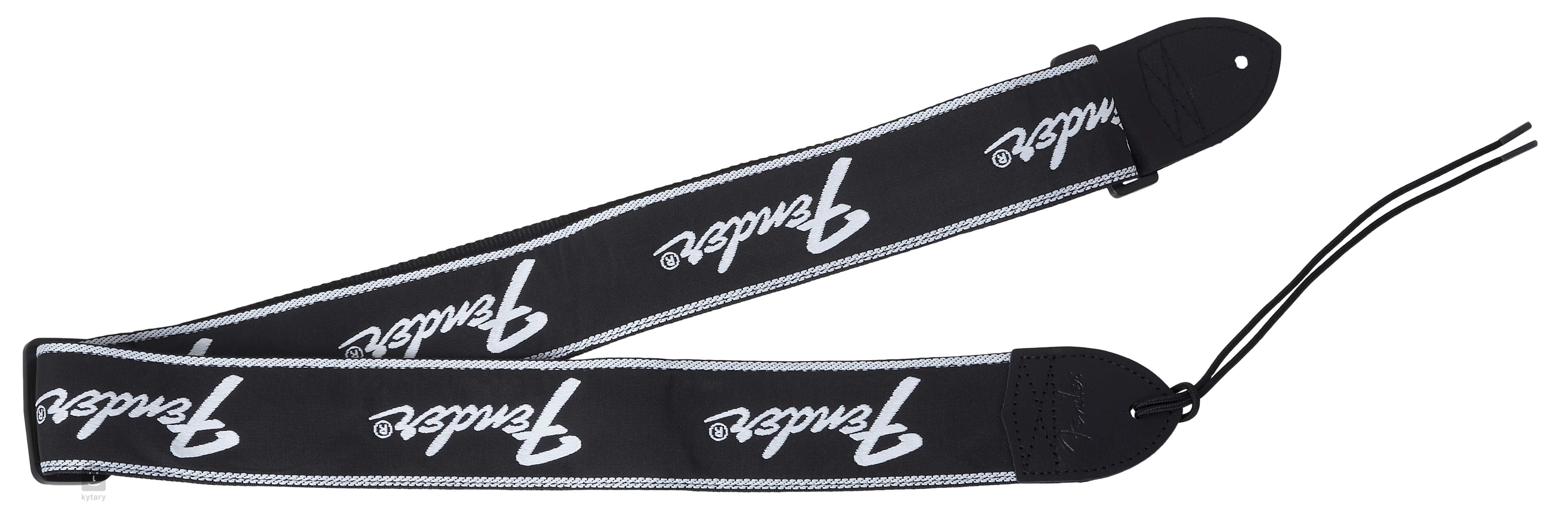 Straps Running Logo - Black Guitar strap Fender