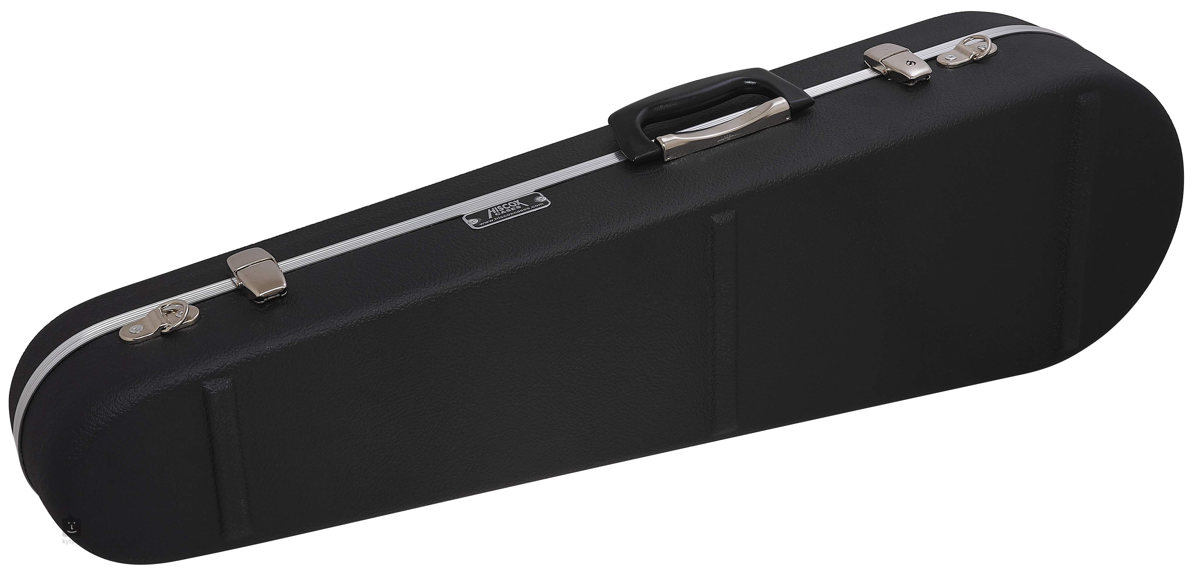 HISCOX Shaped Violin Case Black/Silver Violin Case Kytary.ie