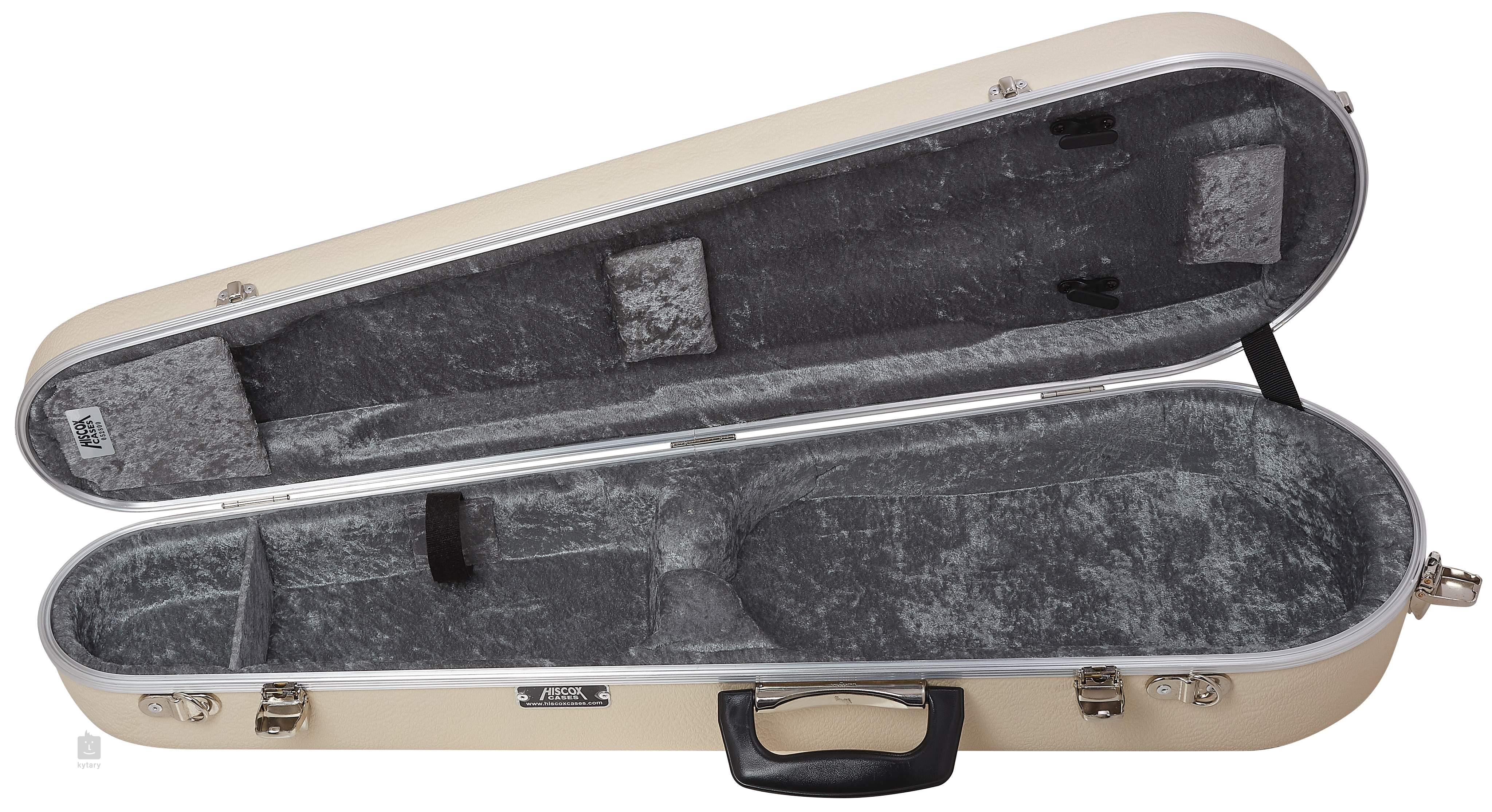 HISCOX Shaped Violin Case Ivory/Silver Violin Case