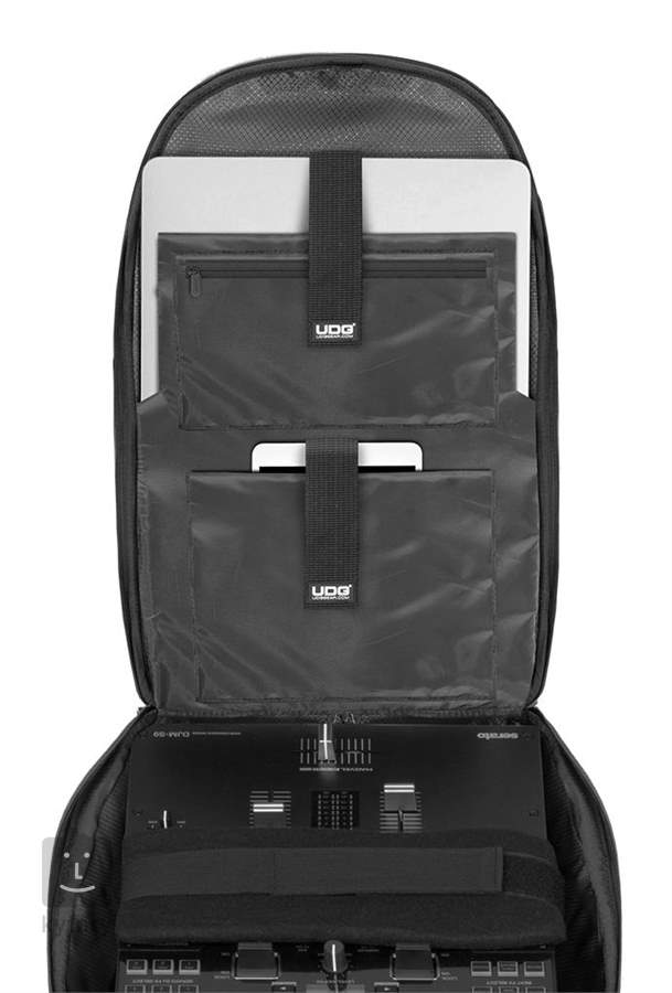 black transport backpack