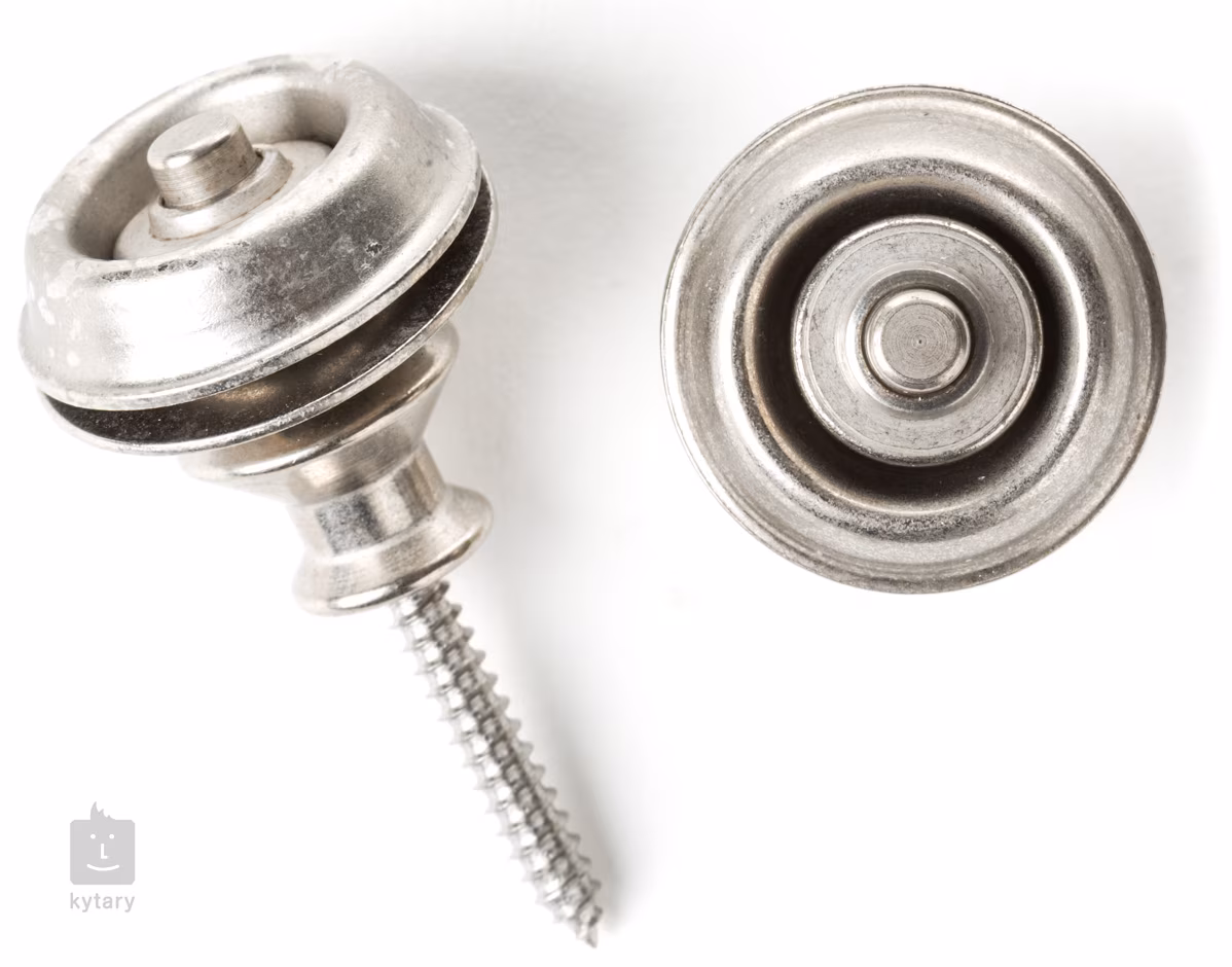 DUNLOP Straplok Vintage Nickel Dual Design Strap Locks Kytary.ie