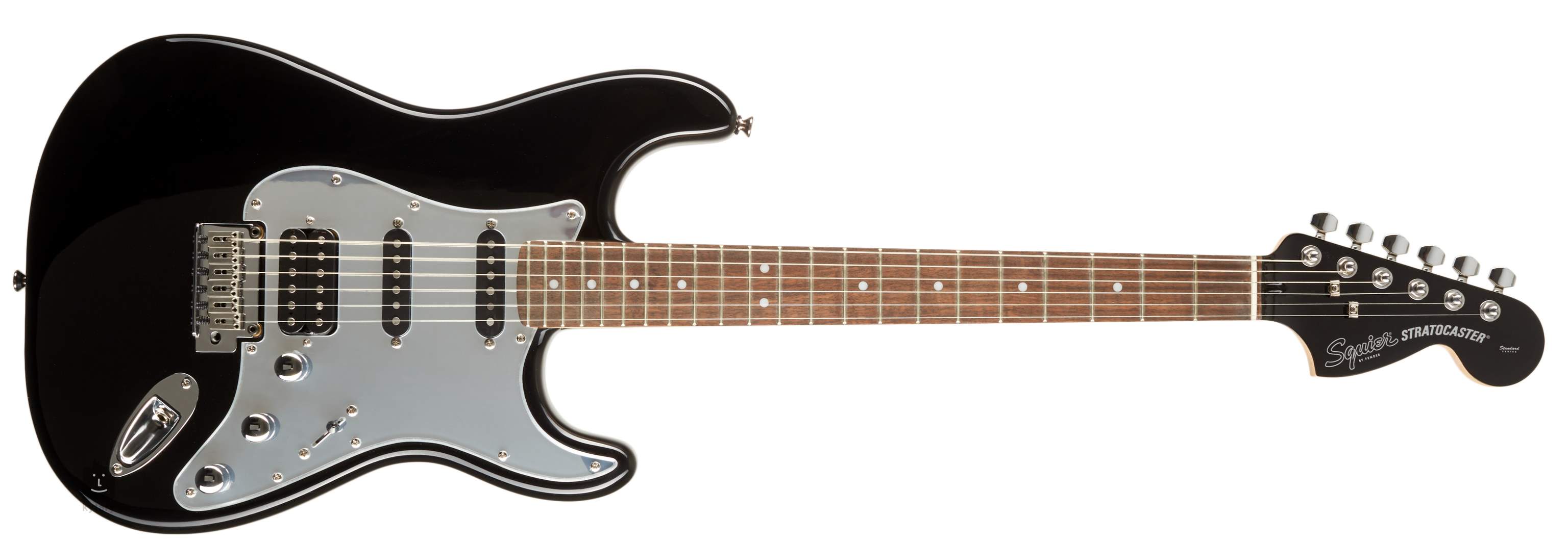 fender squier strat black mirror chrome