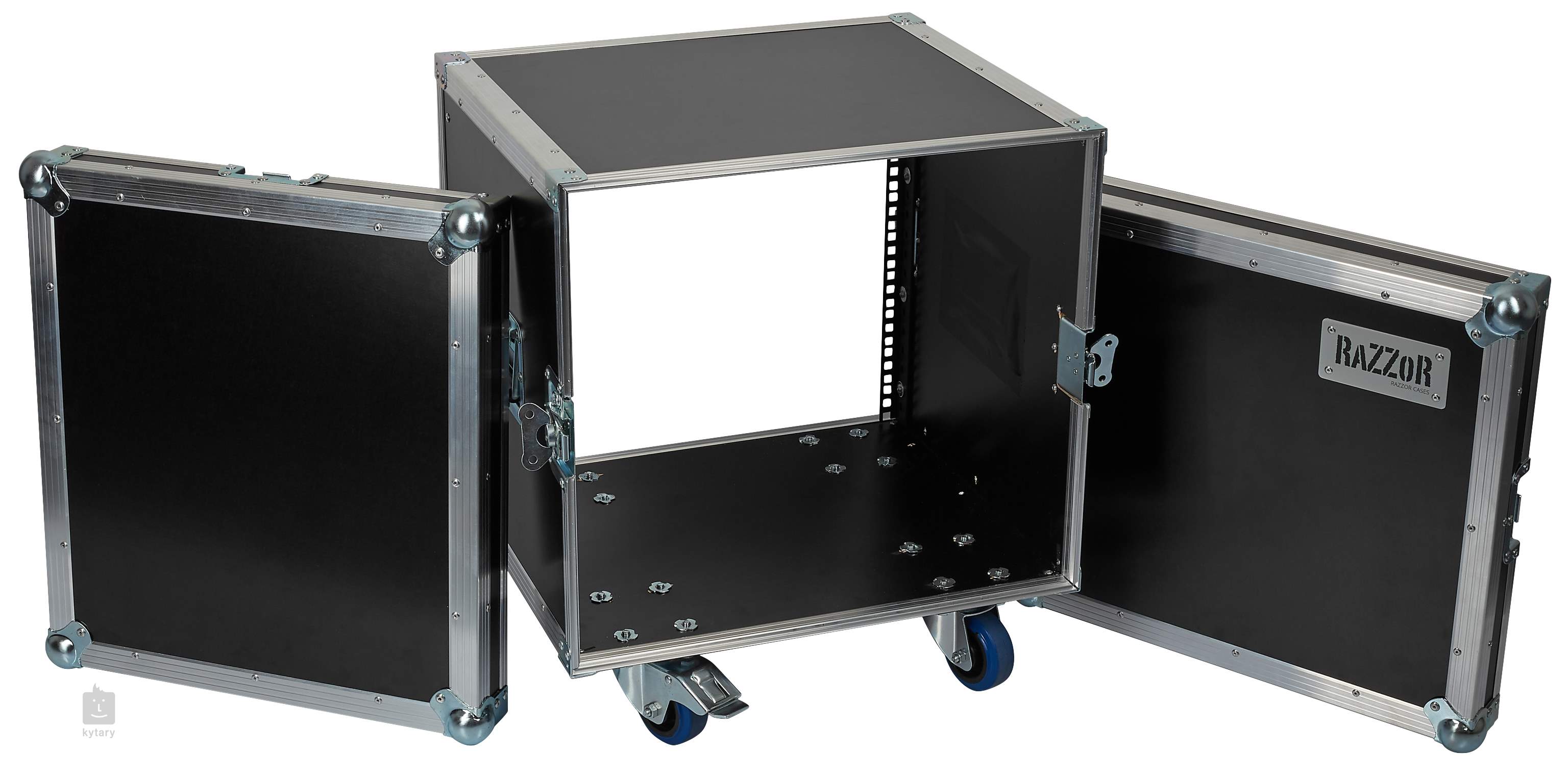 RAZZOR CASES 10U Rack 45 Wheels Rack Case