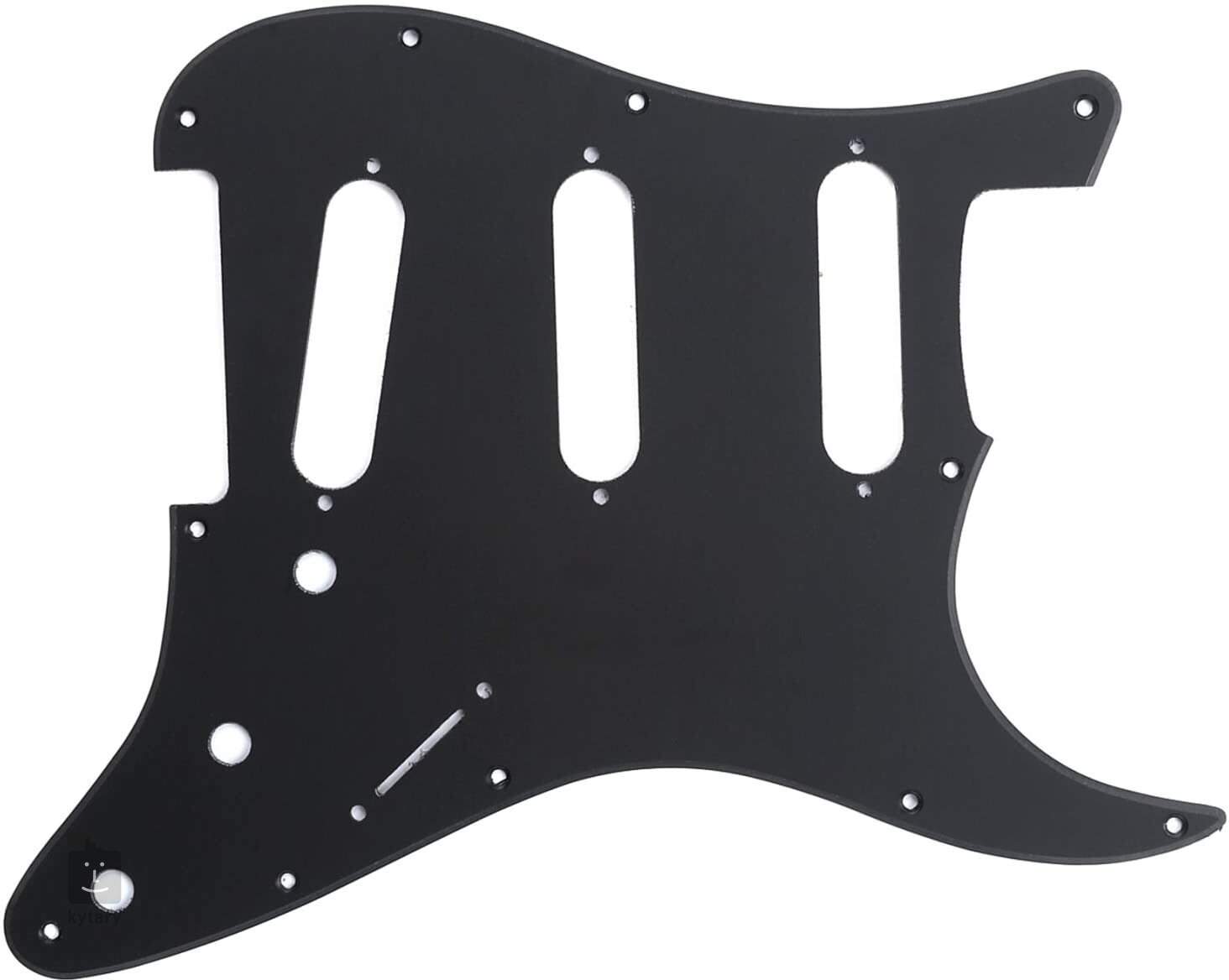 fender stratocaster with black pickguard