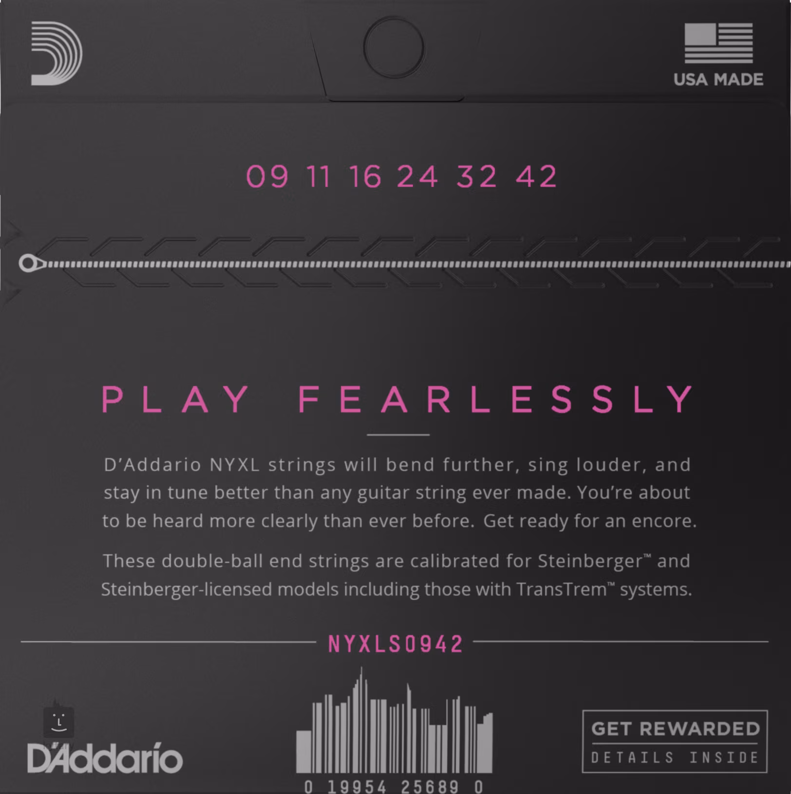 D'ADDARIO NYXLS0942 Double Ball End (opened) Electric Guitar Strings