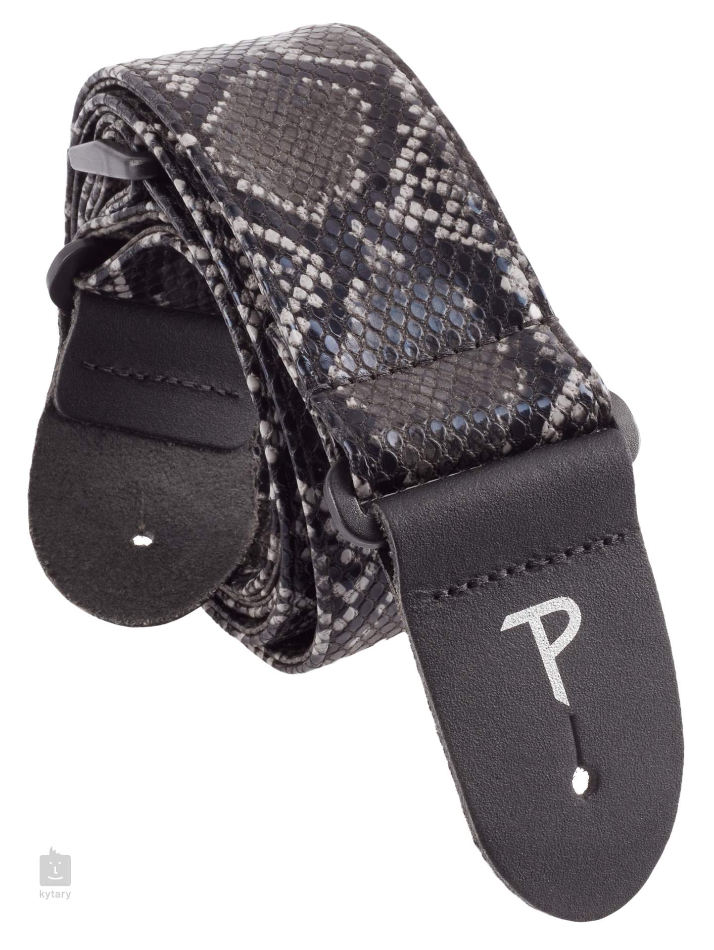 Perri's 2 Faux Snake Guitar Strap White and Black 2 in.