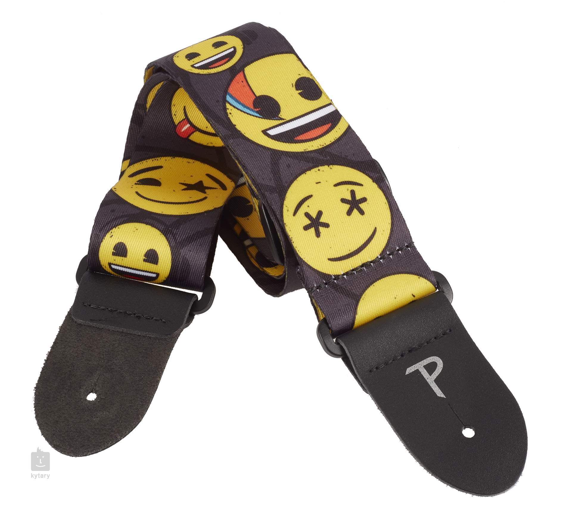 Smiley face deals guitar strap