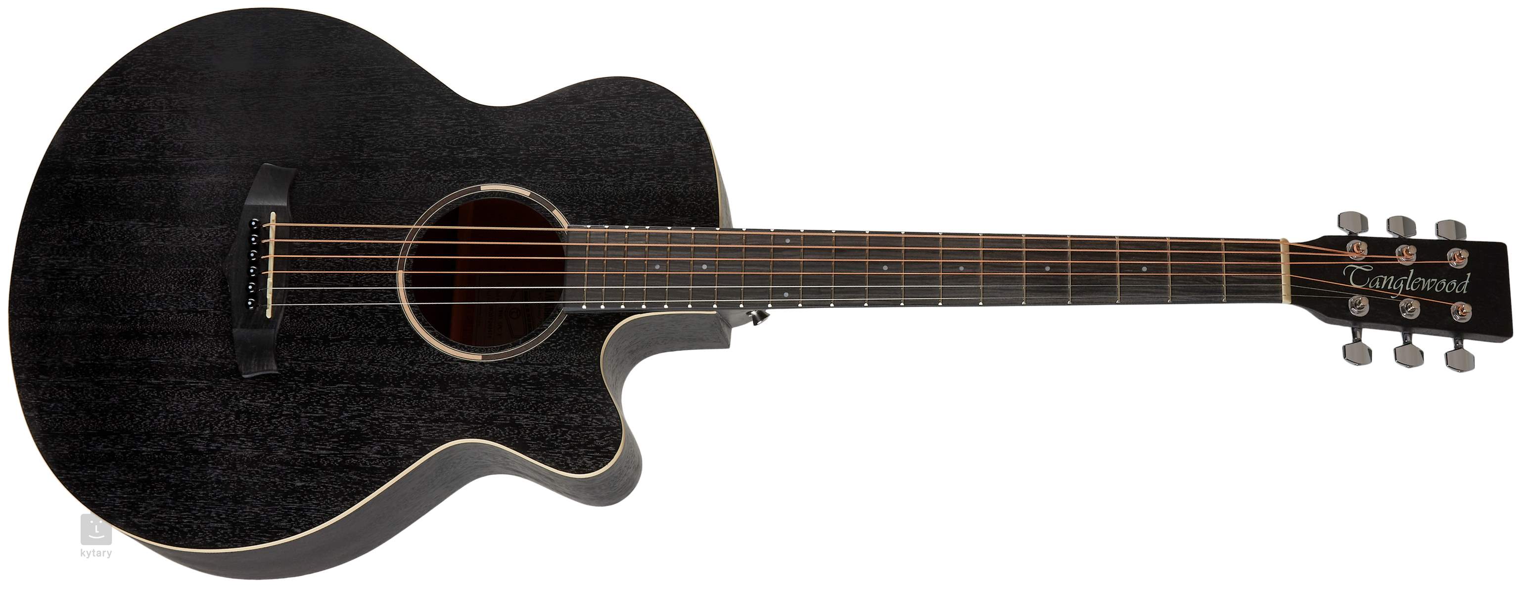 tanglewood black acoustic guitar