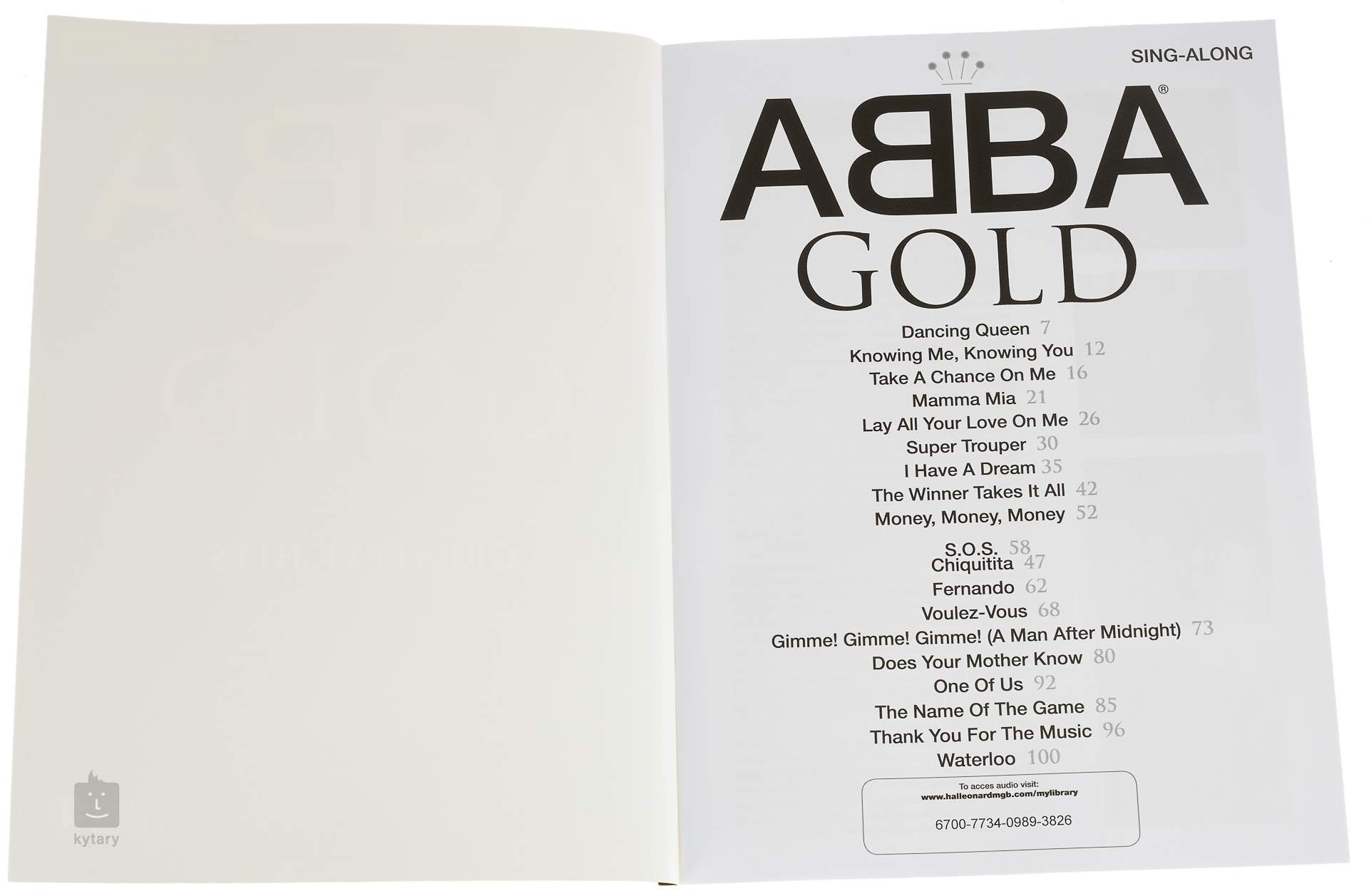 MS ABBA: Gold - Greatest Hits Singalong PVG (Book and Audio Online