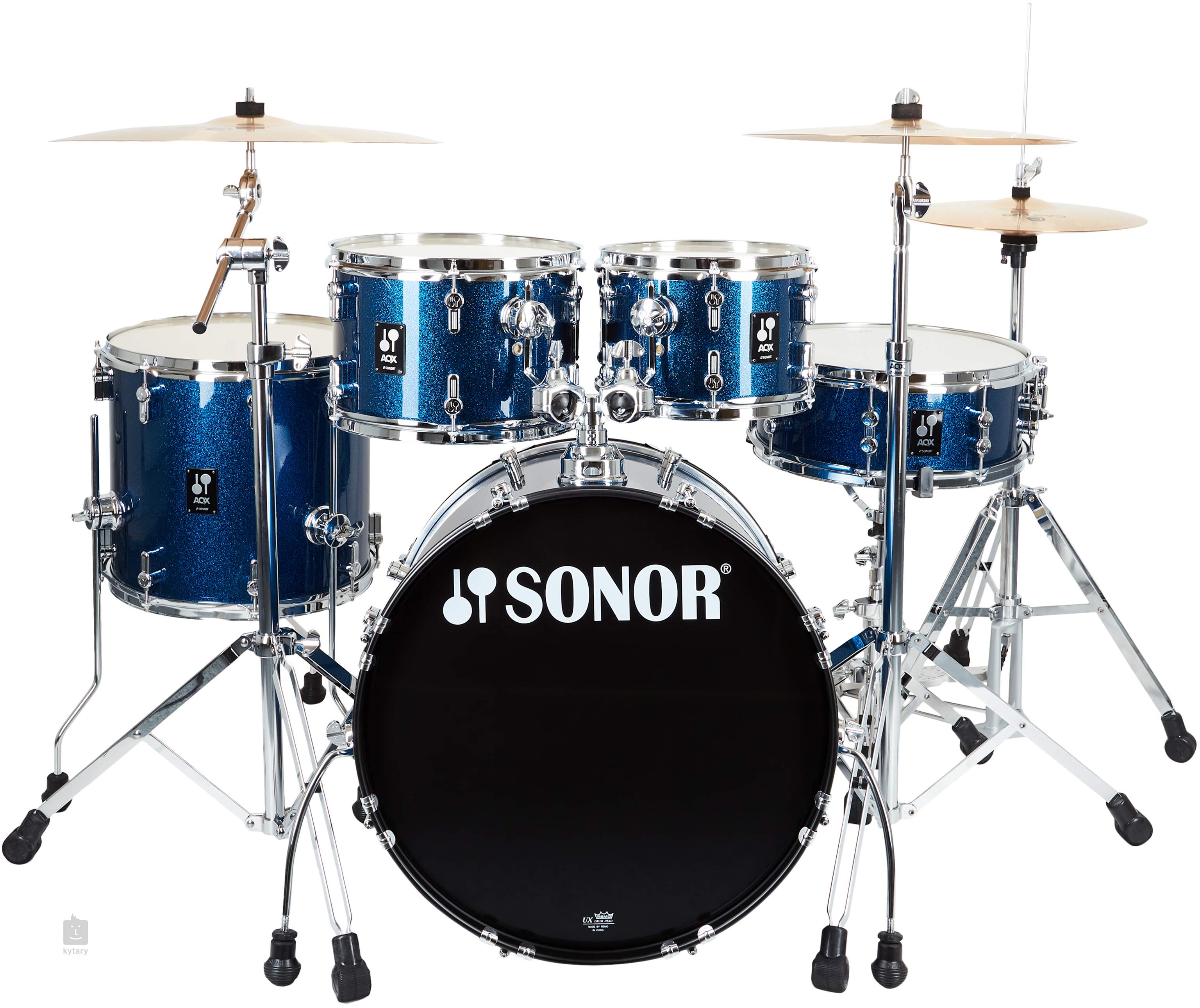 SONOR AQX Studio Set Blue Ocean Sparkle Drum Kit with Cymbals | Kytary.ie