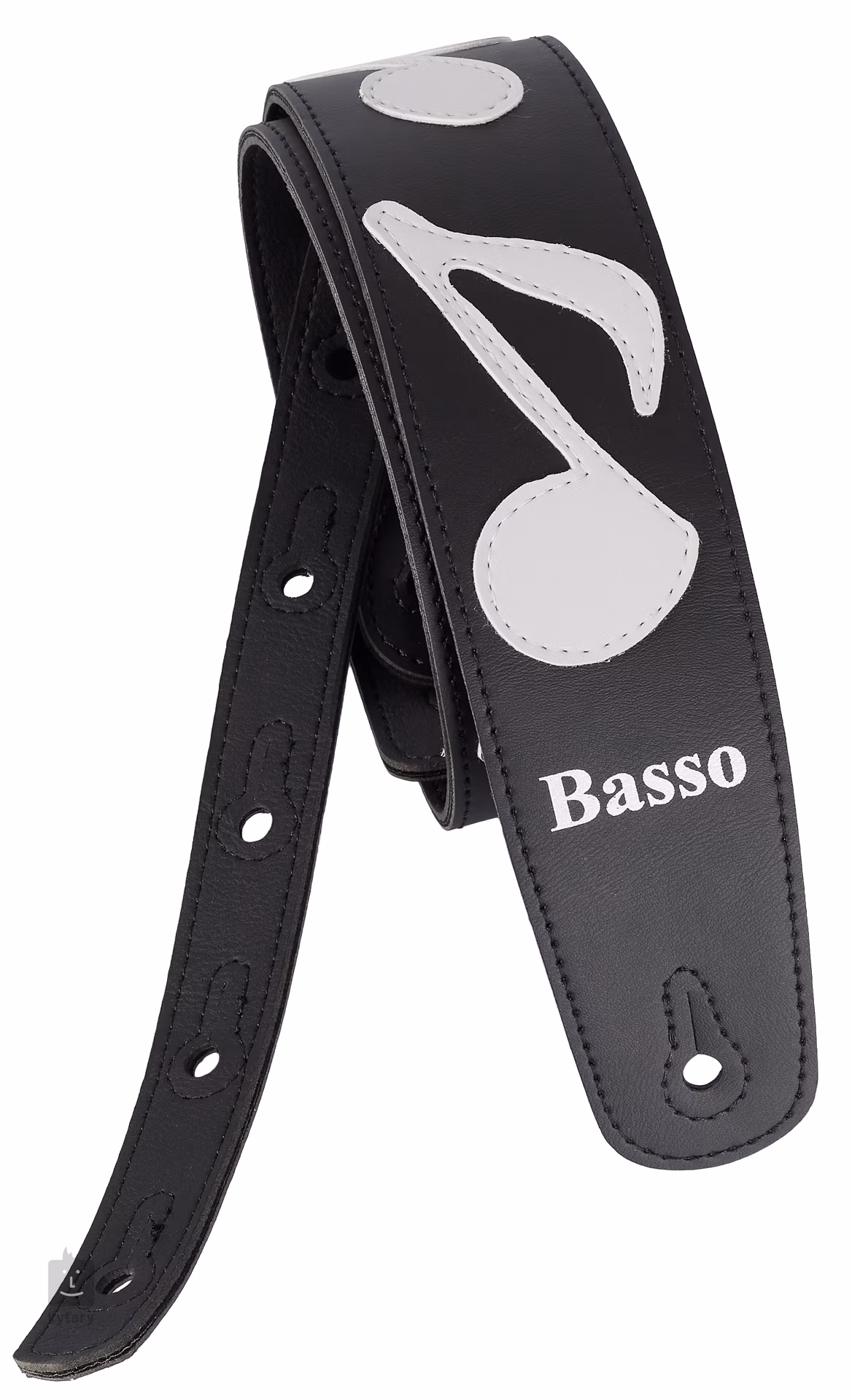 BASSO STRAPS Notes White Guitar Strap Kytary.ie