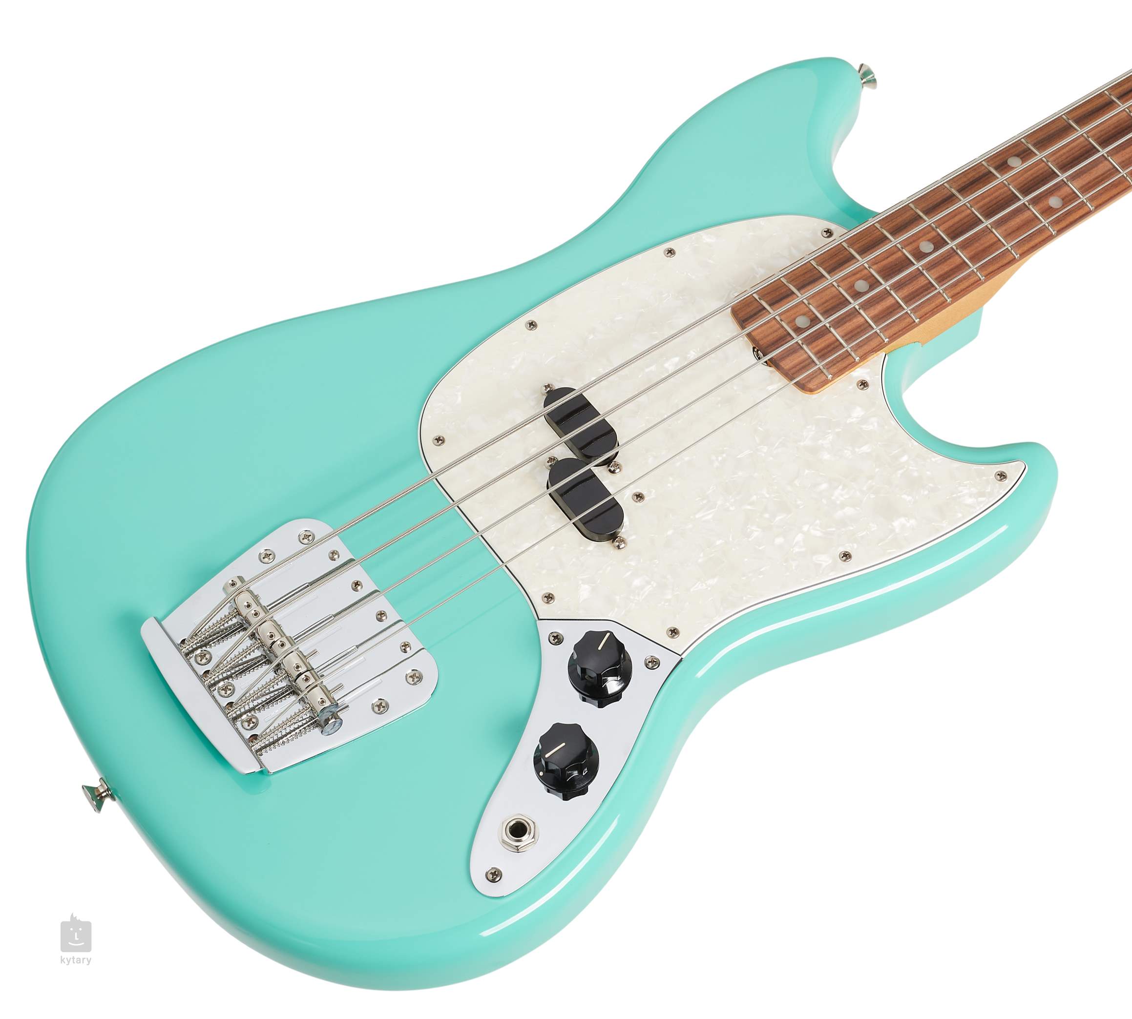 fender mustang bass green