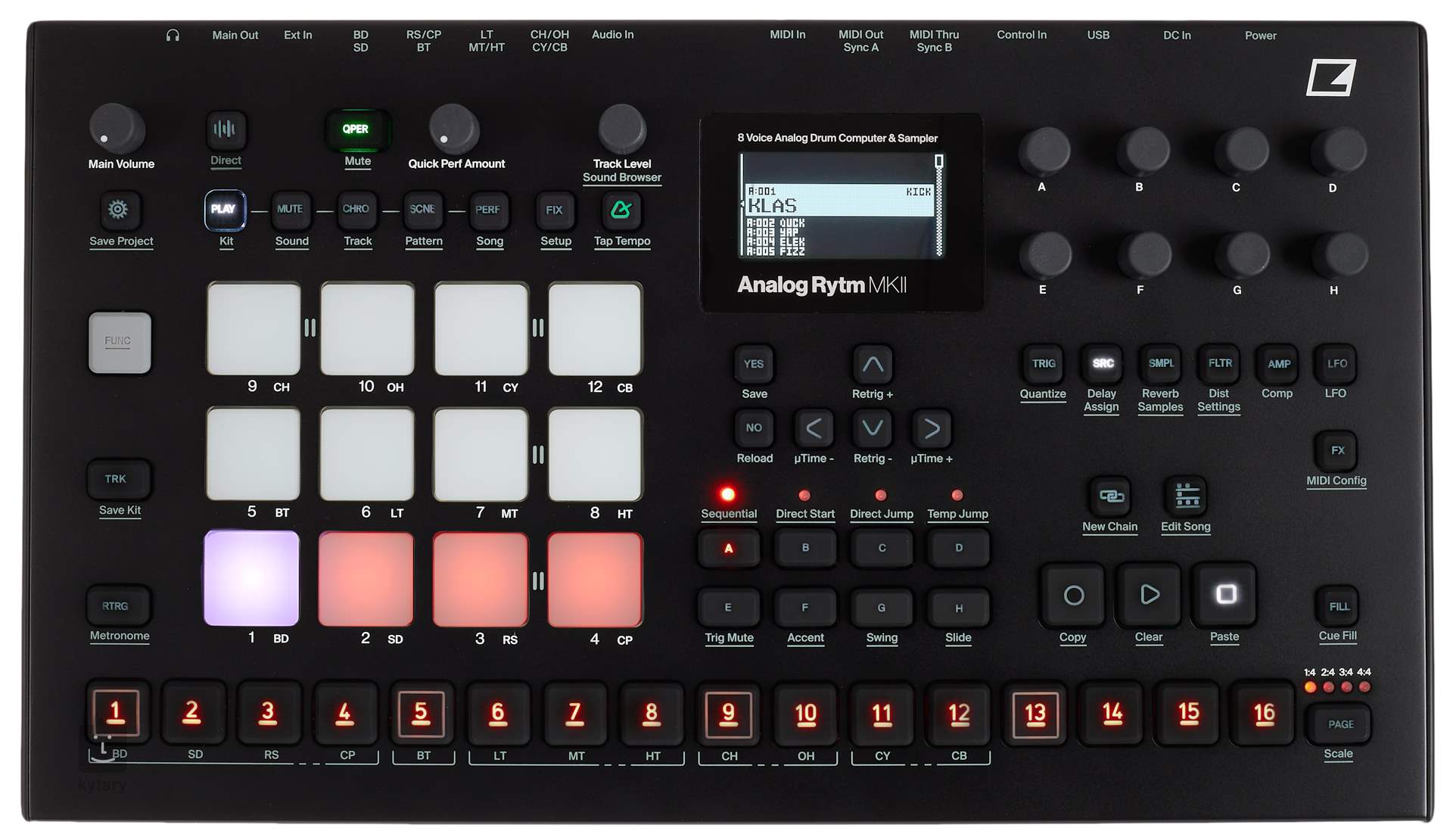 Elektron Analog Rytm MK2 - BK (opened)