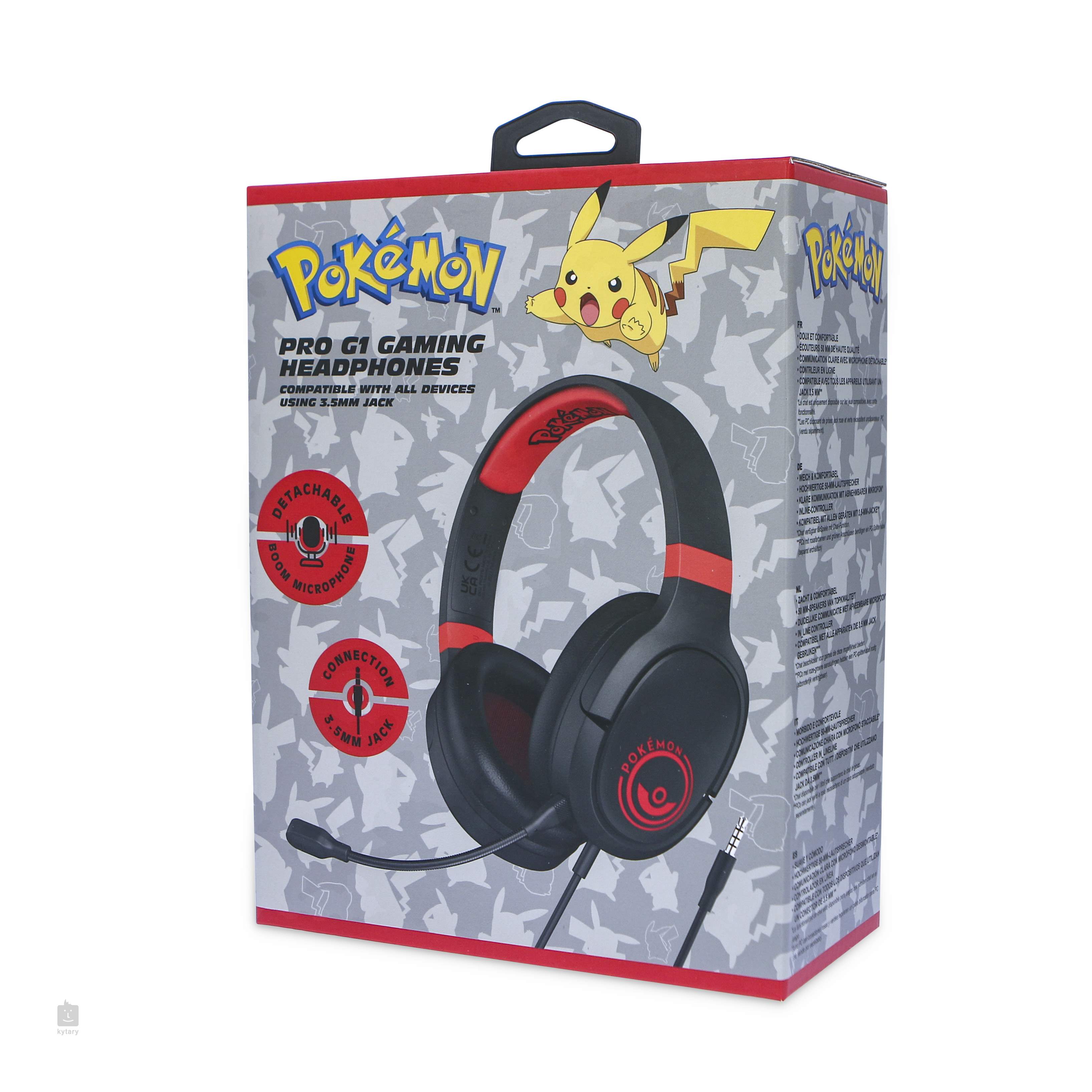 OTL Pokémon Poké ball Black and Red PRO G1 Gaming Headphones Headphones 