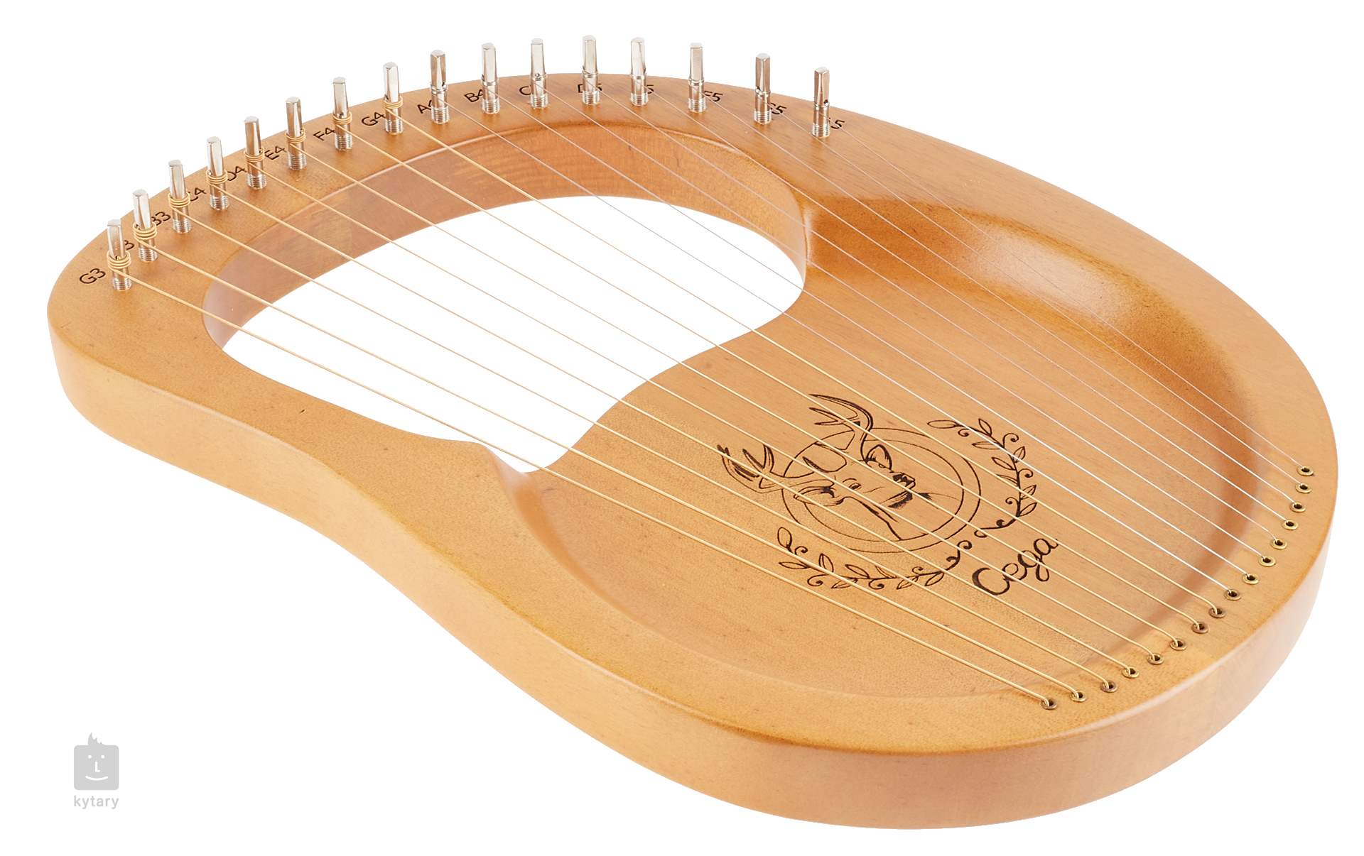 CEGA Lyre Harp Rounded 16 Strings Natural