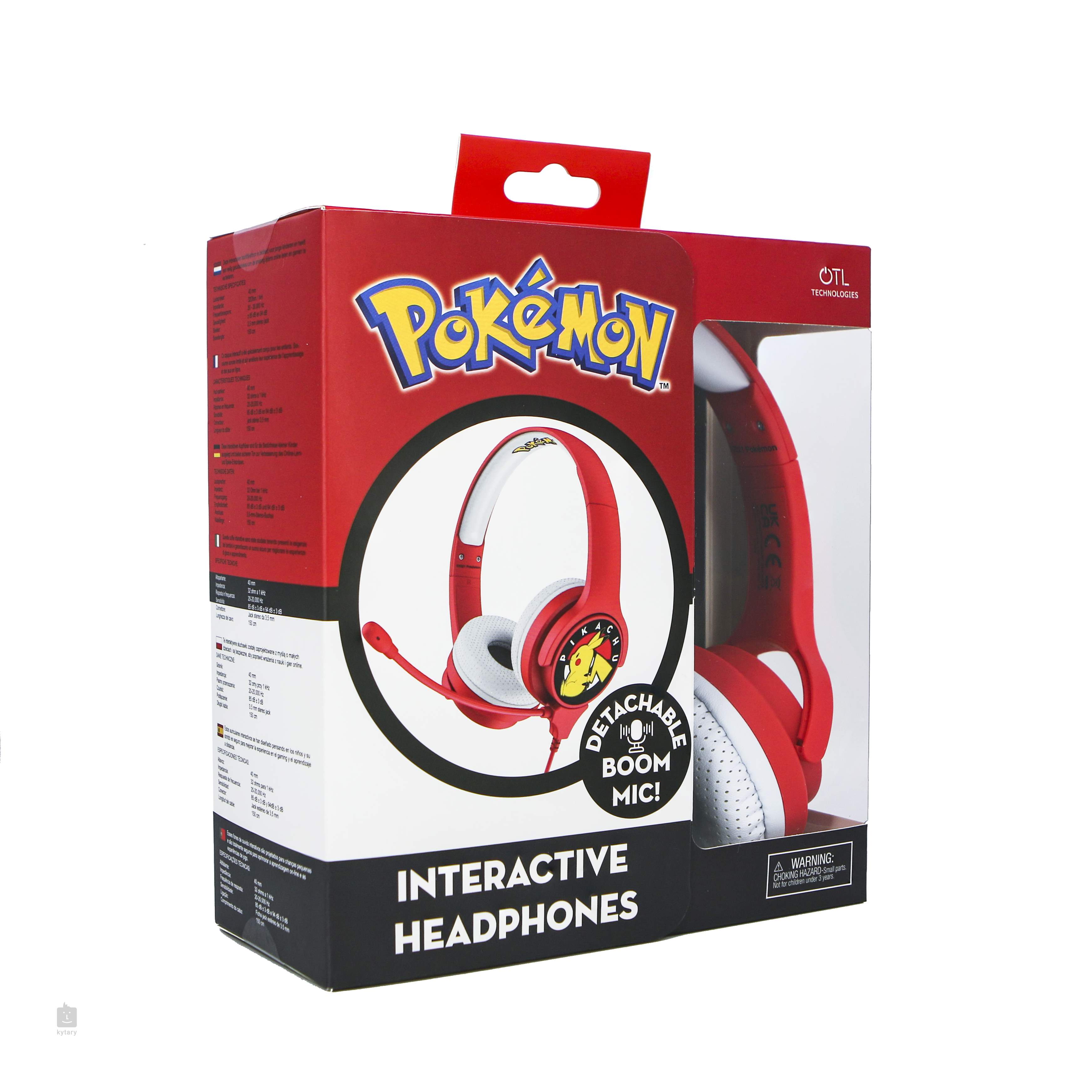 POKEMON - Casque Audio Interactif Junior - Pikachu : :  Casque Pokemon