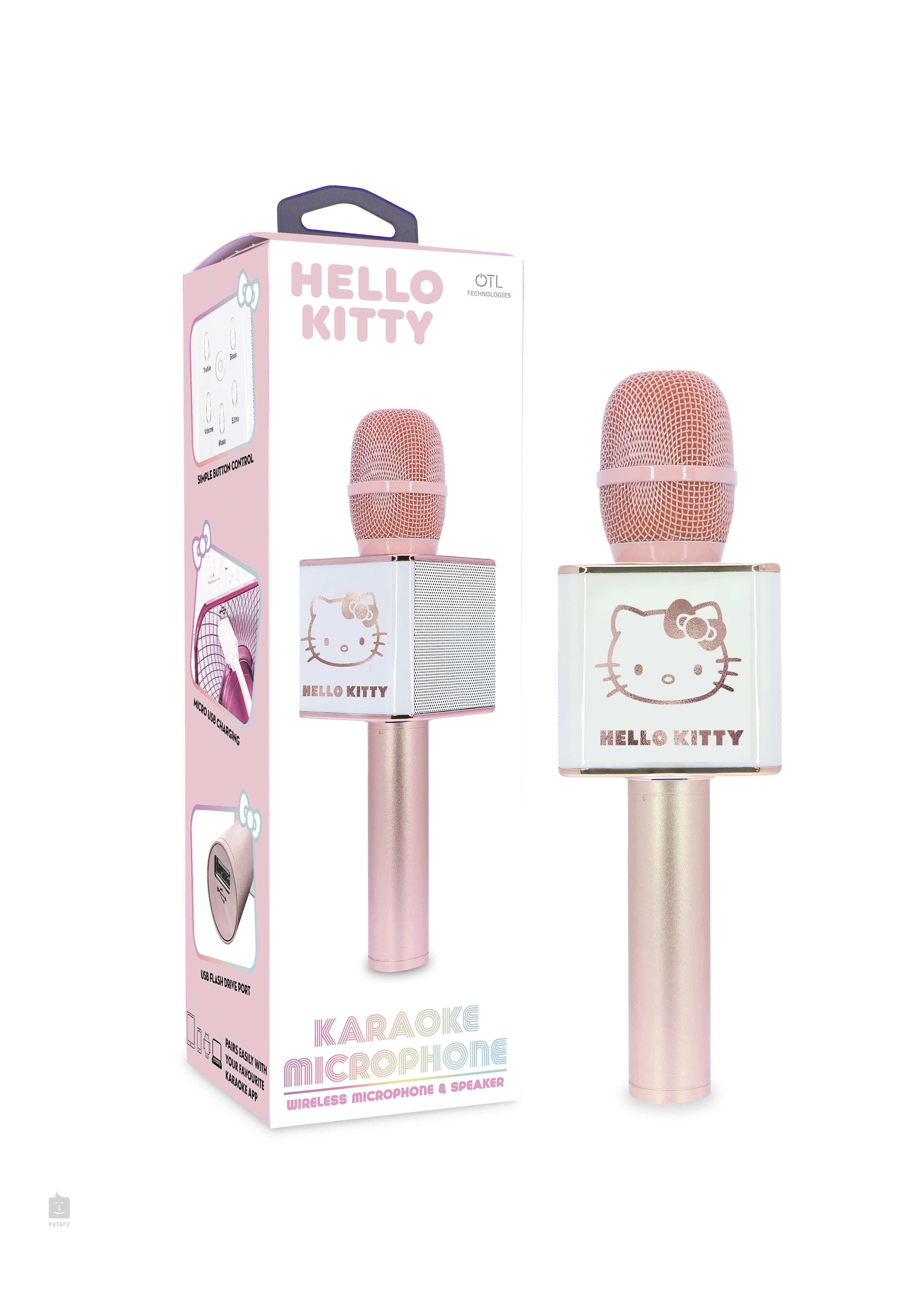 OTL Hello Kitty Karaoke microphone with Bluetooth speaker