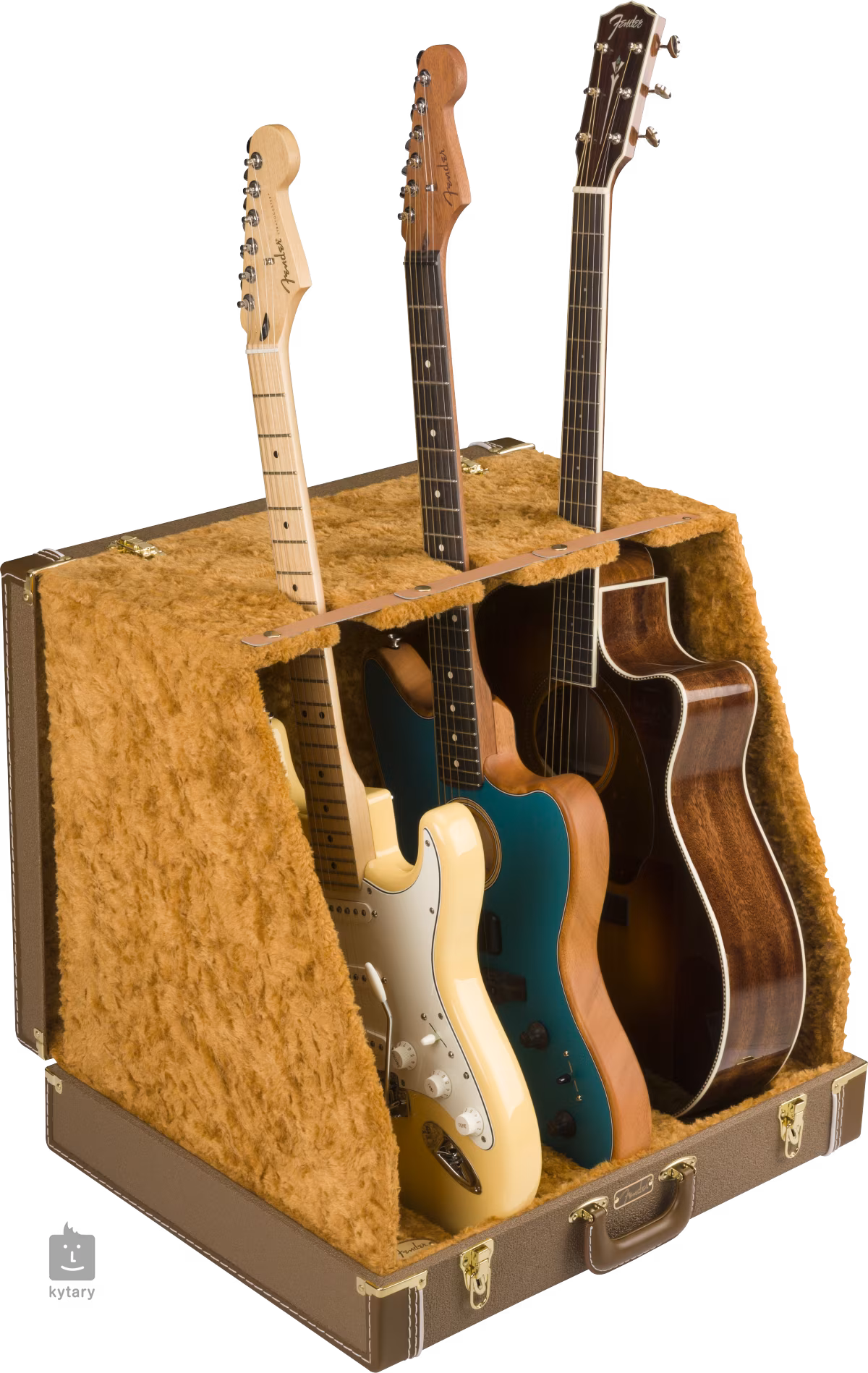 FENDER Classic Series Case Stand Brown 3 Guitar Stand for Multiple