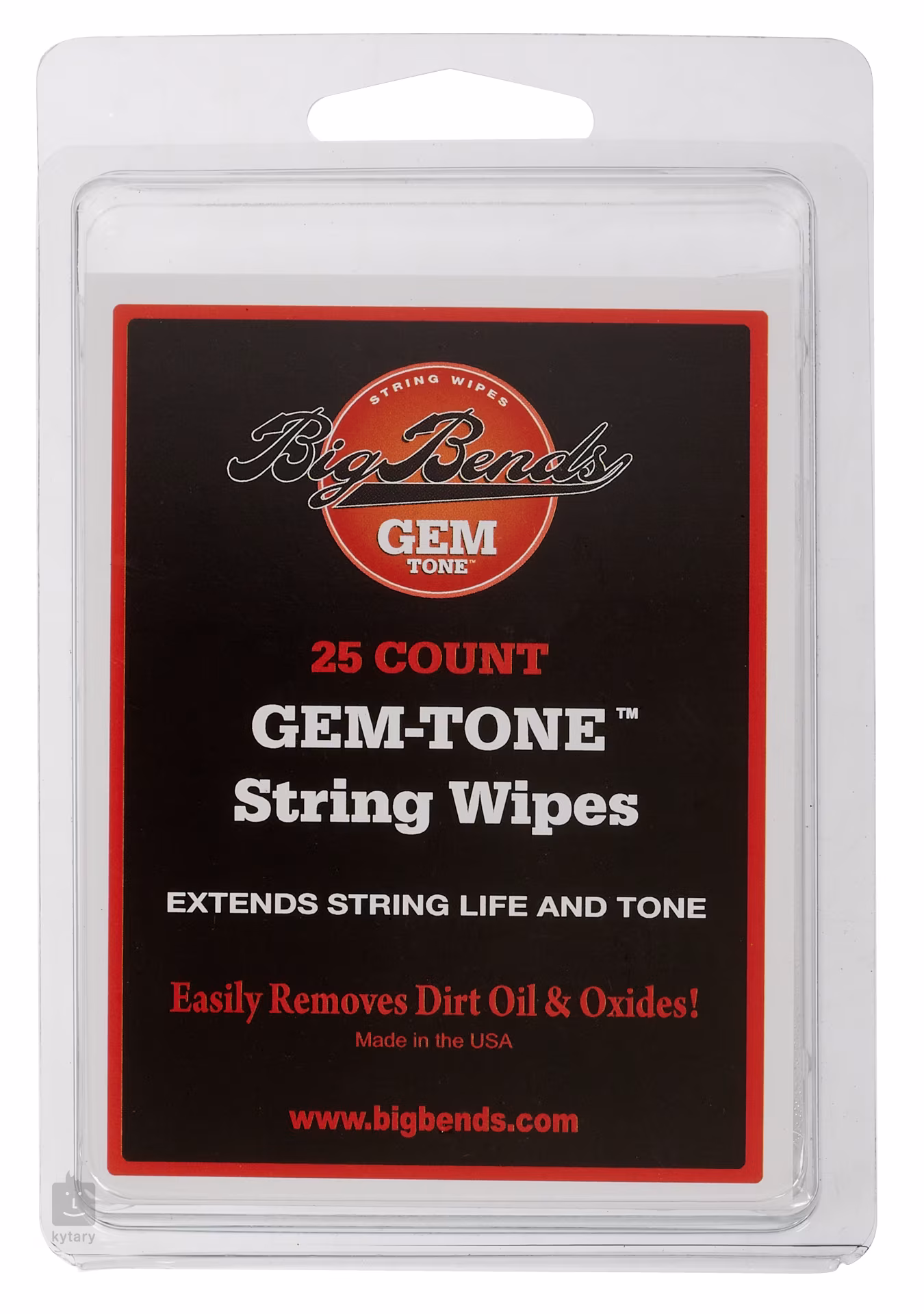 BIG BENDS GemTone String Wipes 25 Guitar Care Kytary.ie