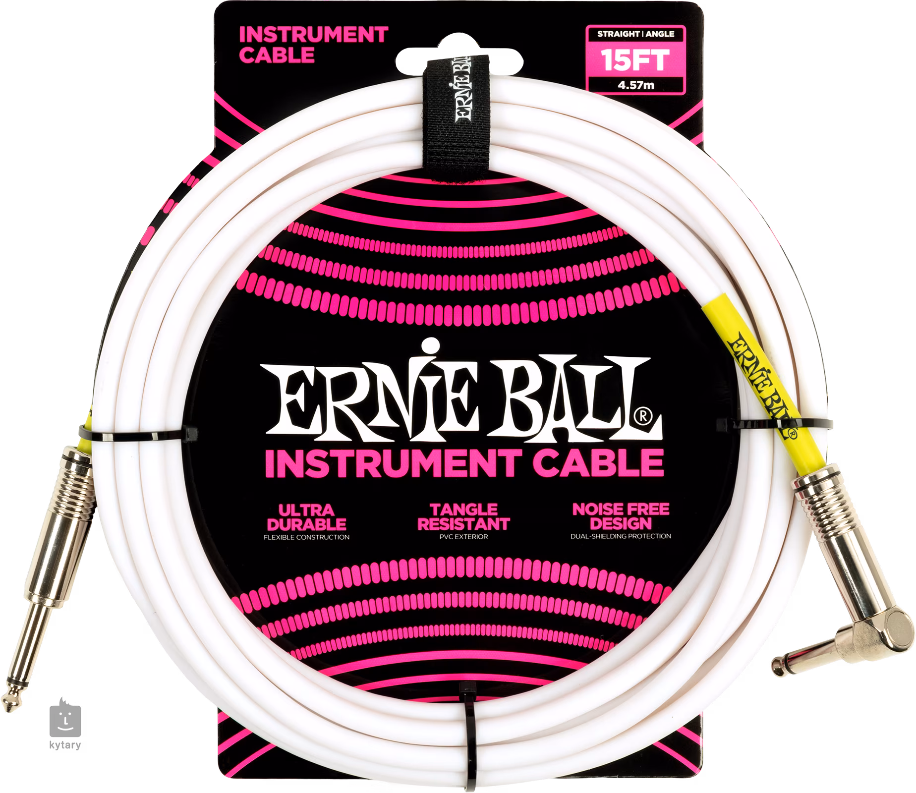 ERNIE BALL Instrument Cable 15' White Instrument Cable
