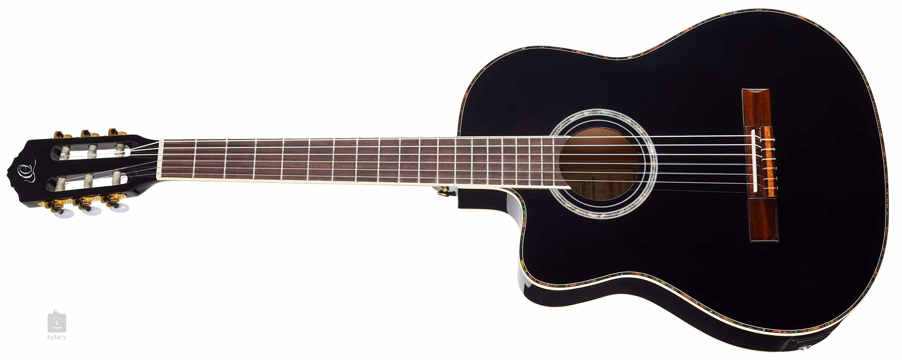 ORTEGA RCE145LBK LeftHanded ElectroAcoustic Classical Guitar