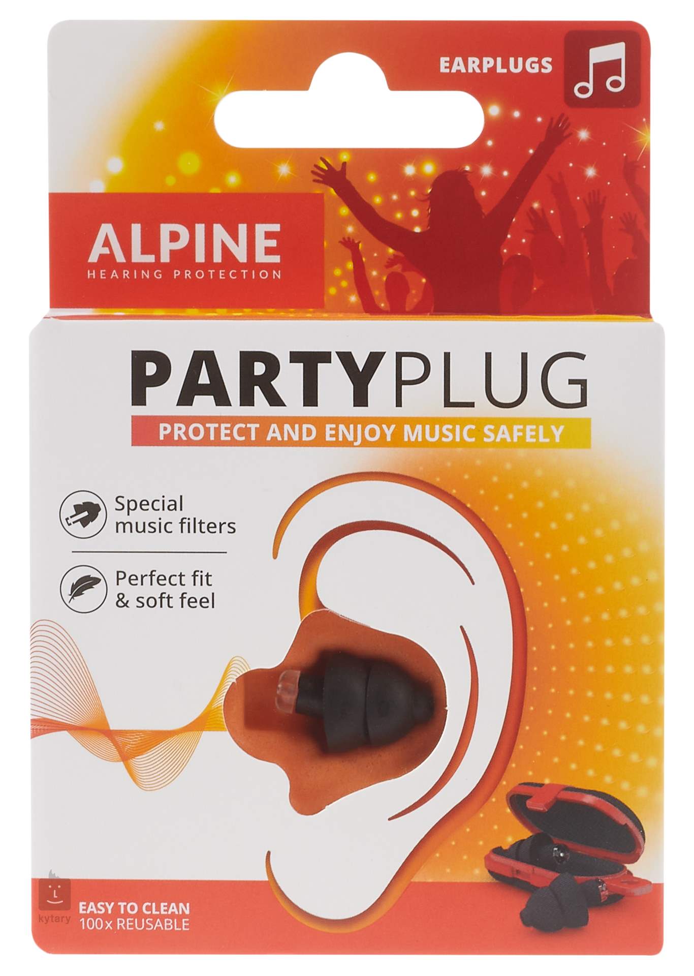 ALPINE PartyPlug Black Earplugs | Kytary.ie