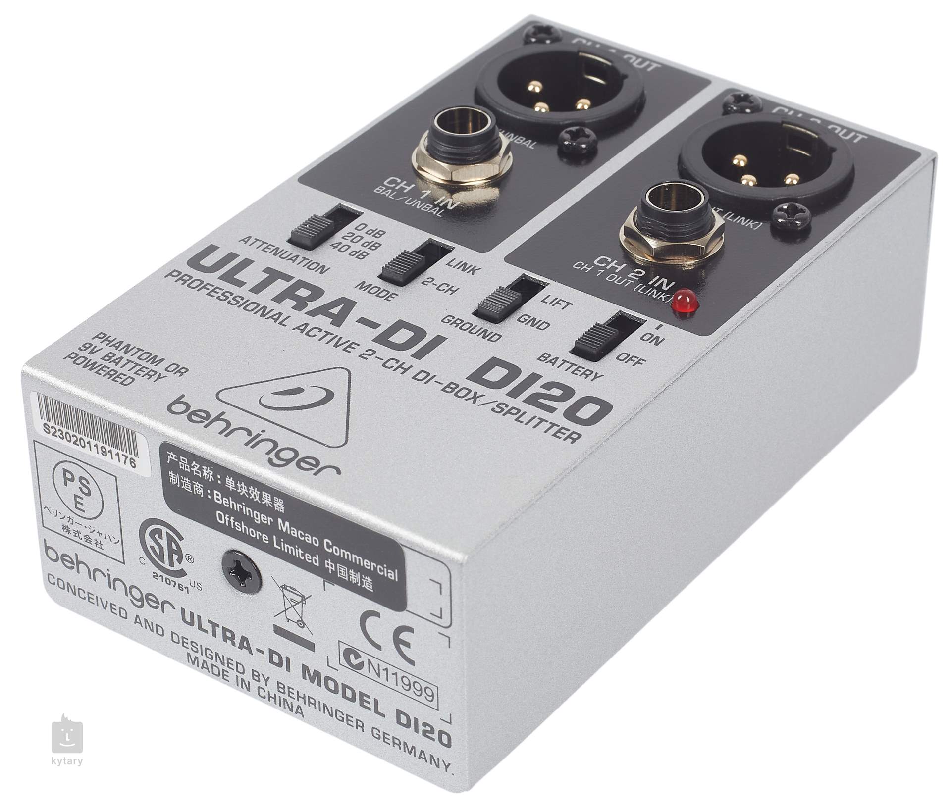 BEHRINGER DI20 (opened) DI Box Kytary.ie