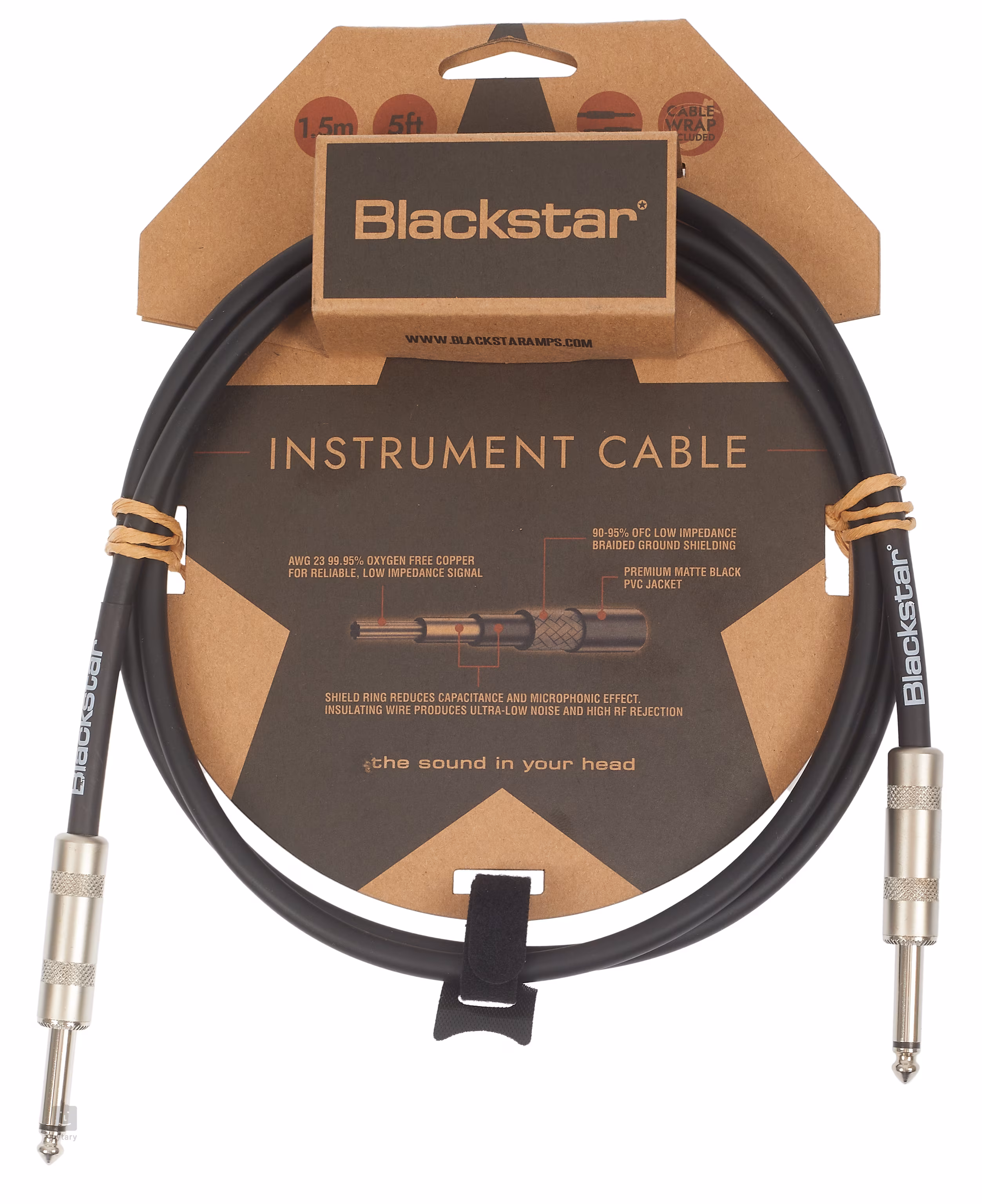 BLACKSTAR Standard Cable 1.5m STR/STR Instrument Cable Kytary.ie