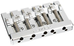 Fender HiMass 5-String Bass Narrow Bridge Assembly With Brass Saddles, Chrome