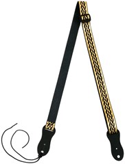 Flight S47 Black Gold Nubuck Ukulele Strap