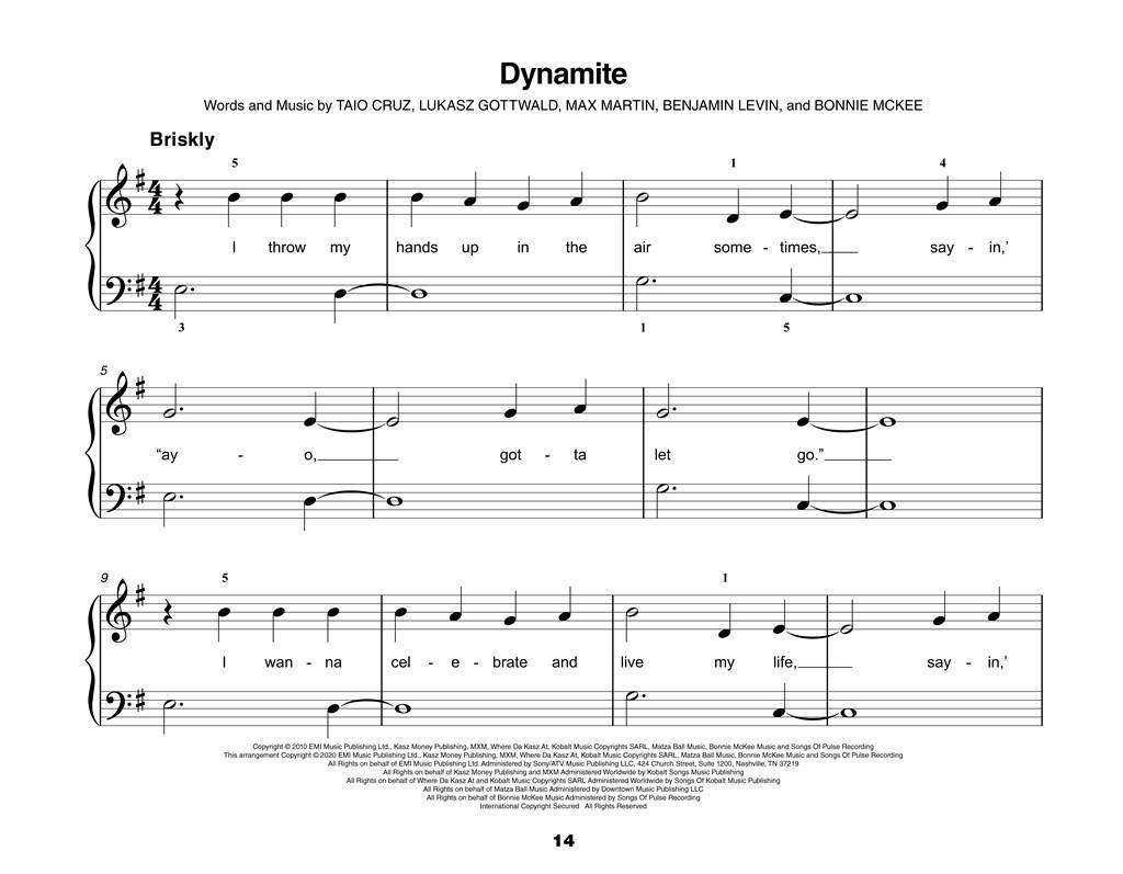 MS Easiest Smash Hits - John Thompson´s Partiture per pianoforte