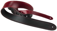 Perri's Leathers Double Stitched Reversible Leather Red - Gitaarband